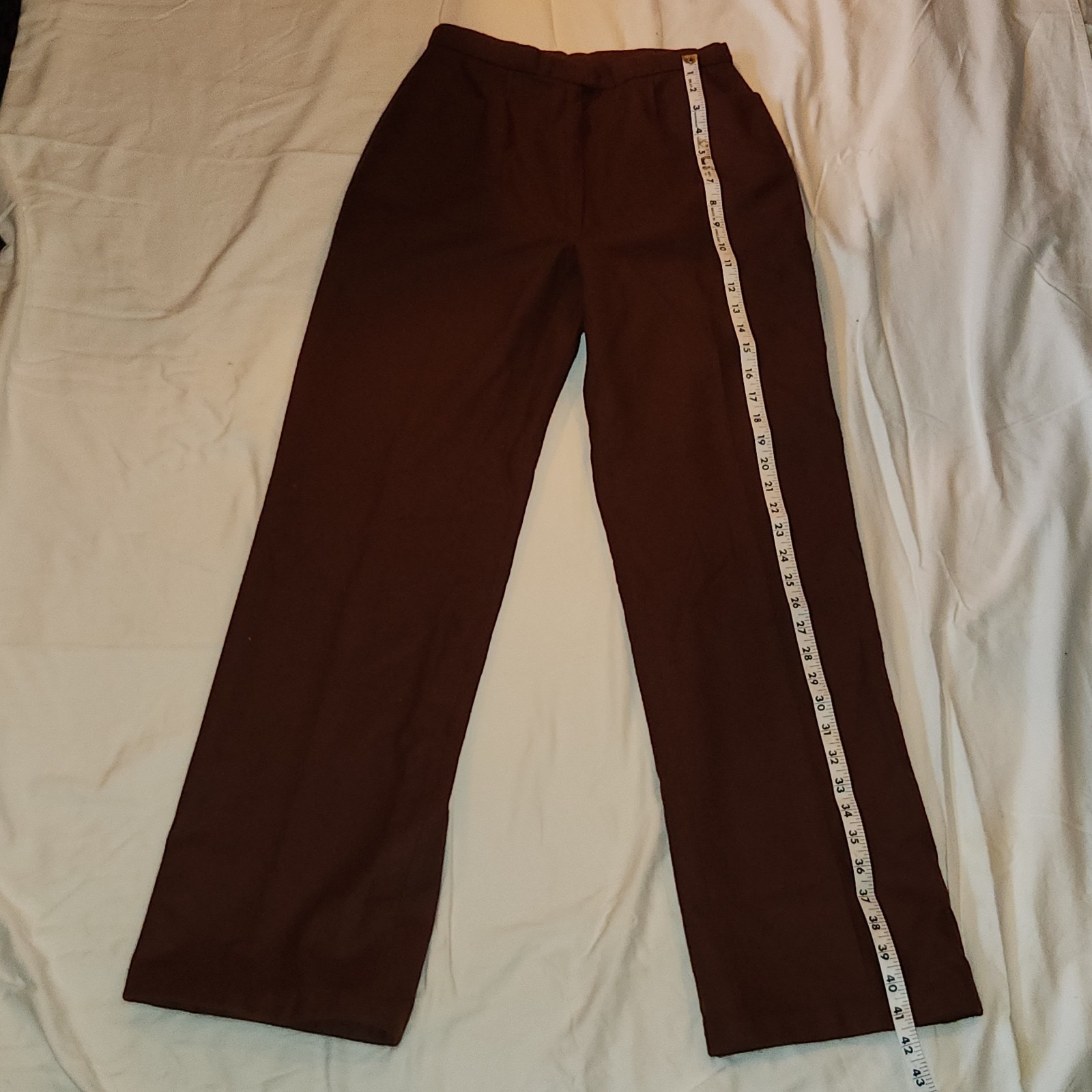 VINTAGE PENDLETON KNOCKABOUT 1970S SLACKS USA MADE BROWN SIZE SMALL VIRGIN WOOL