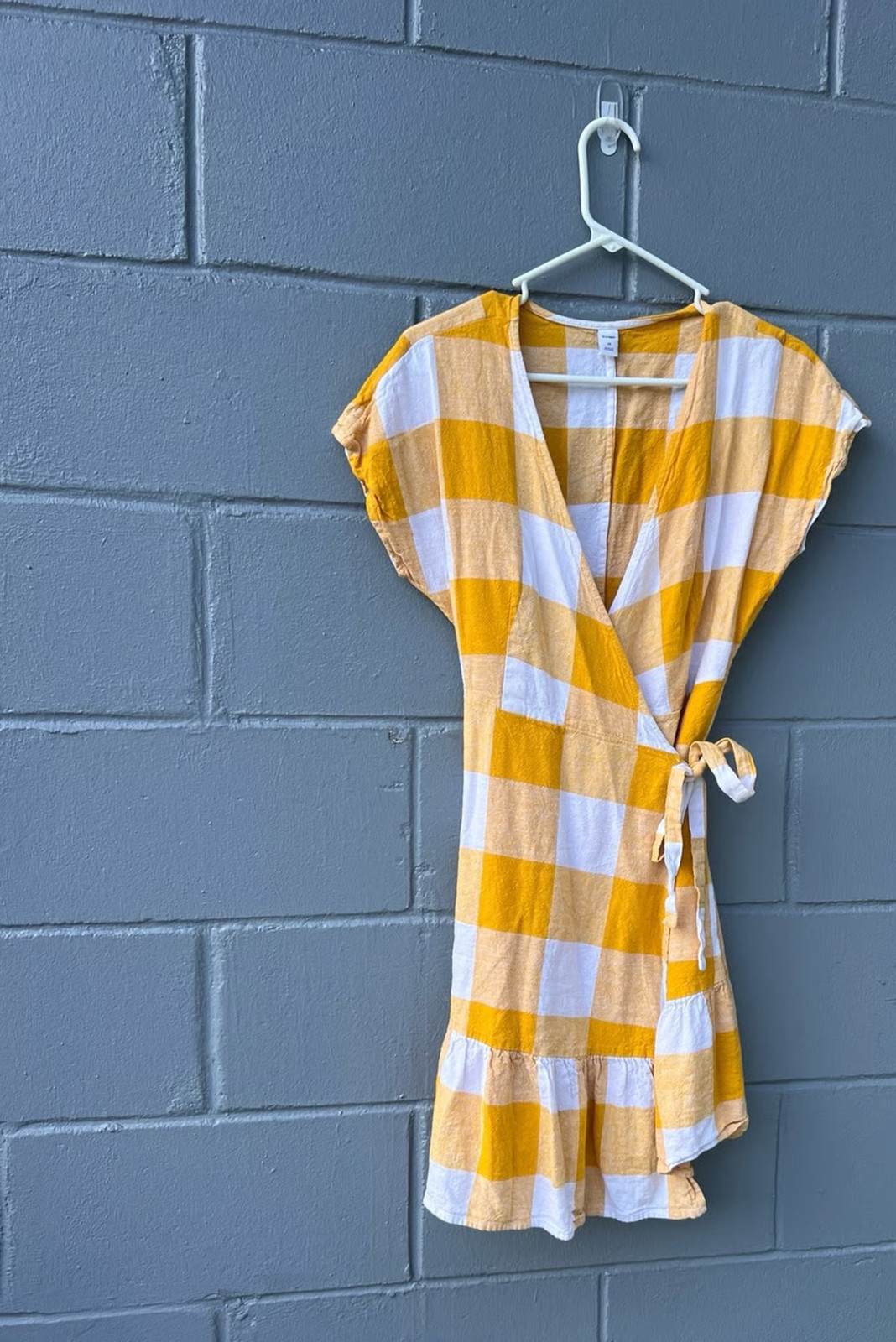 Summer Yellow Dress Old Navy Gingham Dress SIZE XS
