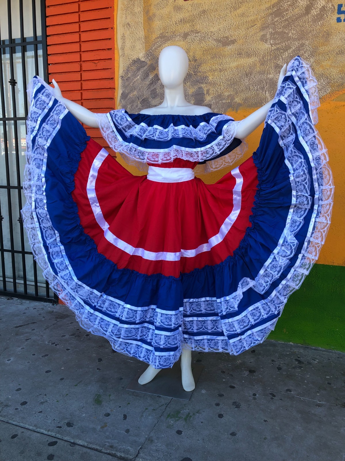 DOMINICAN REPUBLIC DRESS, PUERTO RICO DRESS, COSTA RICA DRESS