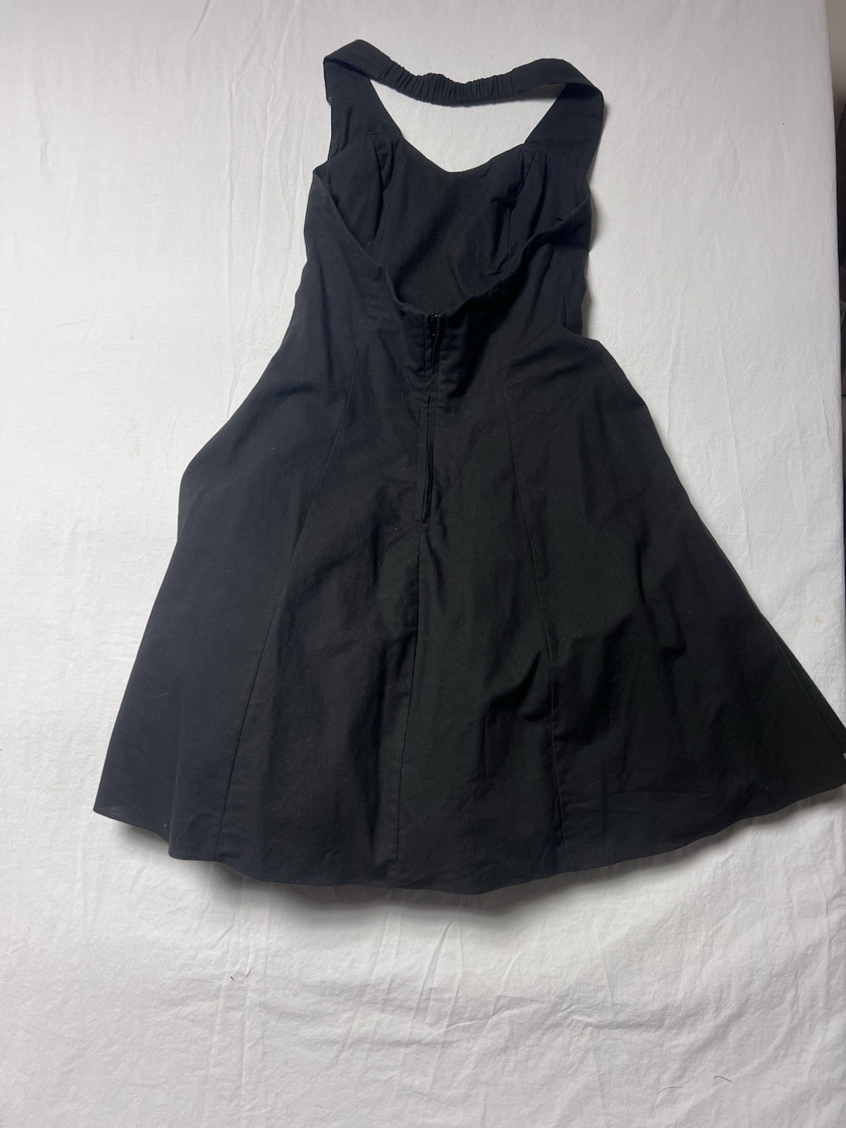 Vintage DBA LA Black Halter Dress Sweetheart Neck Pinup Cocktail Dance Party y2k