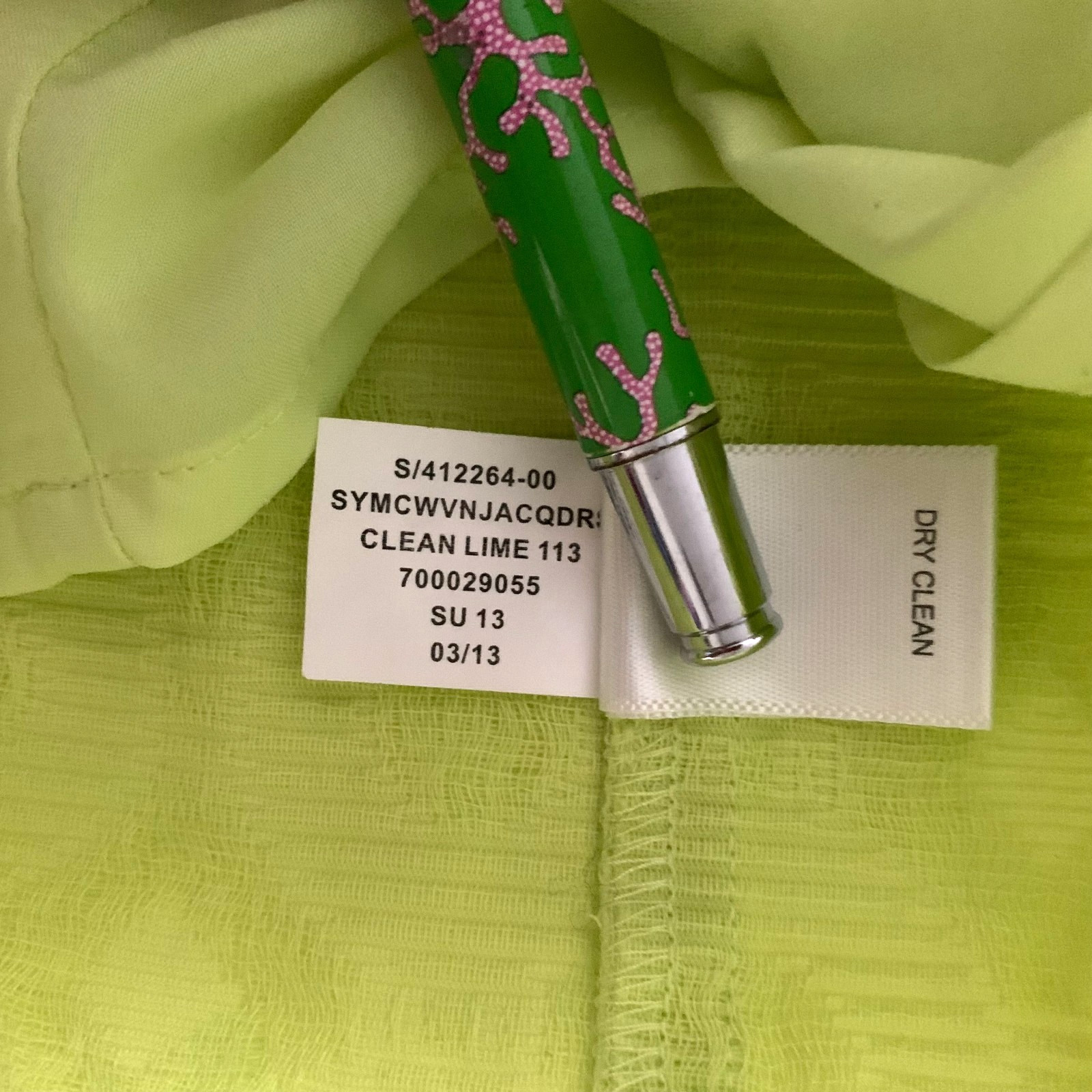 Banana Republic x Milly Cotton Jacquard Geometric Sheath Shift Dress 2 Lime