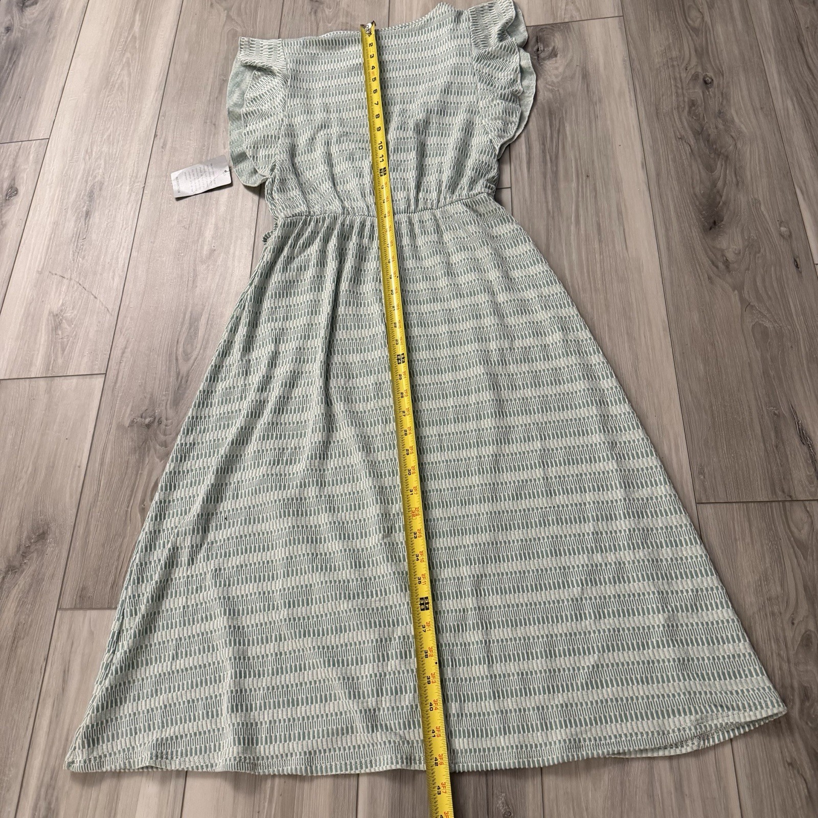 Nordstrom Rack Velvet Torch Wrap Midi Dress Size M Sage Green Textured Geometric
