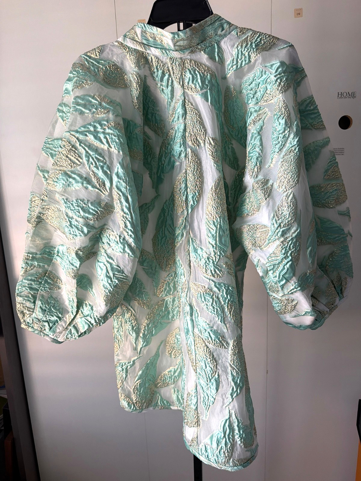 New! Holly Shae CeCe Caftan Mint Green & Gold One Size (fits sz 2-16) MSRP $298