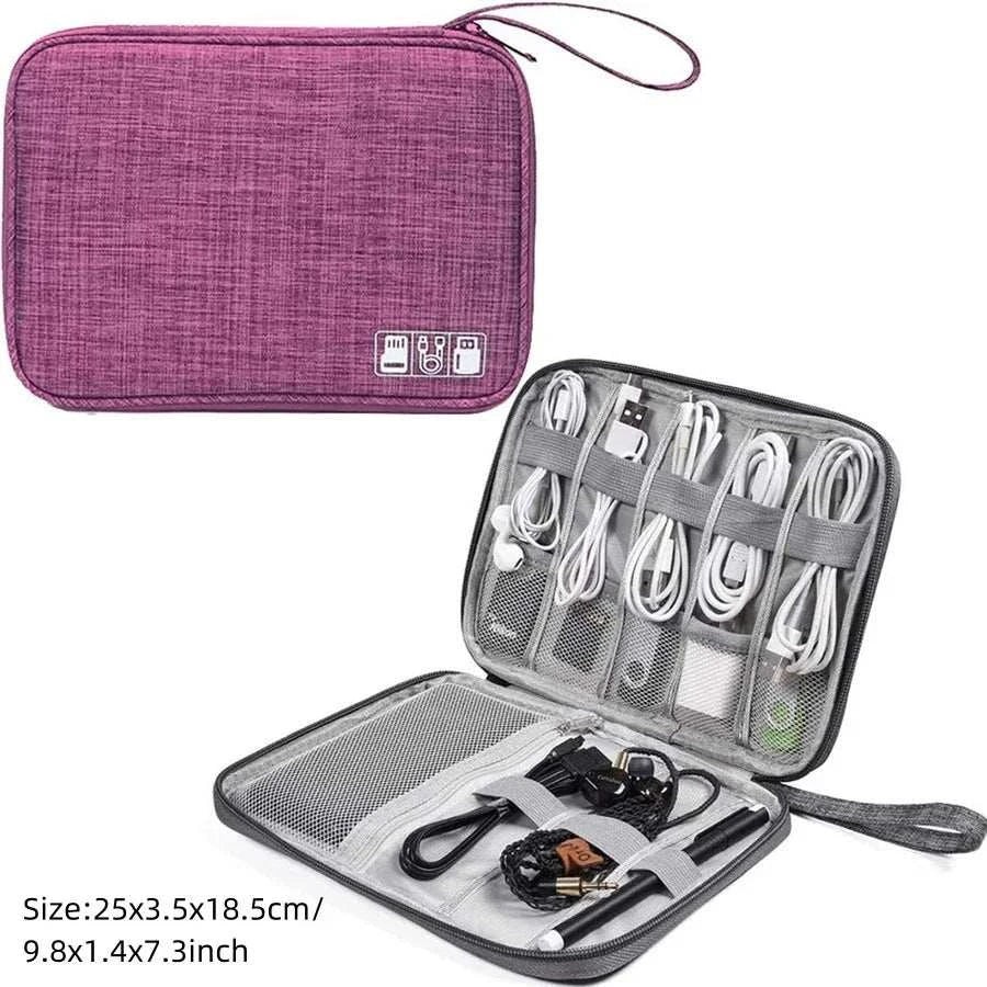 Portable Digital Storage Bag USB Gadget Waterproof Cable Organizer Pouch