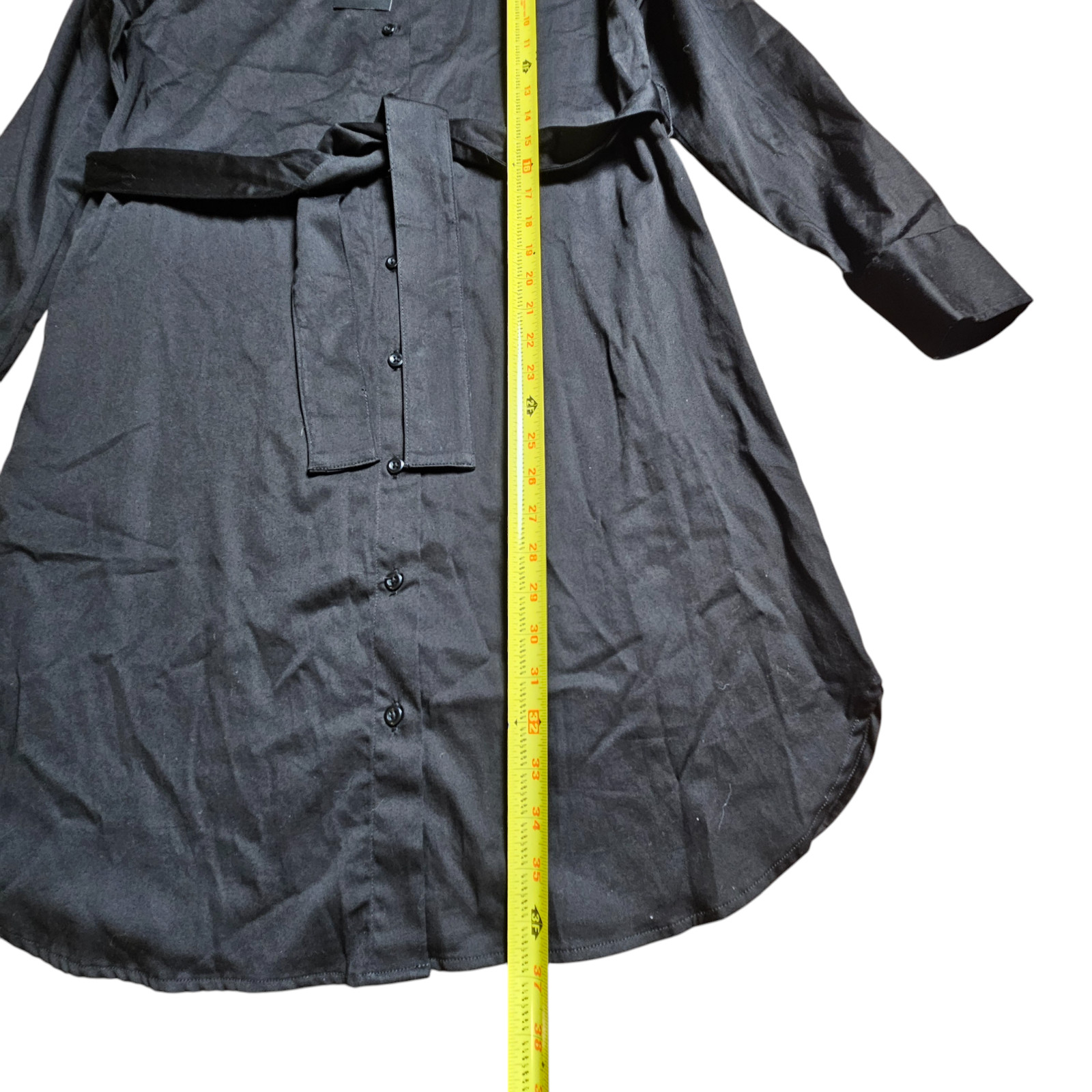 The Limited Button Front Long Sleeve Tunic Dress S Belted Workwear Old Money NWT