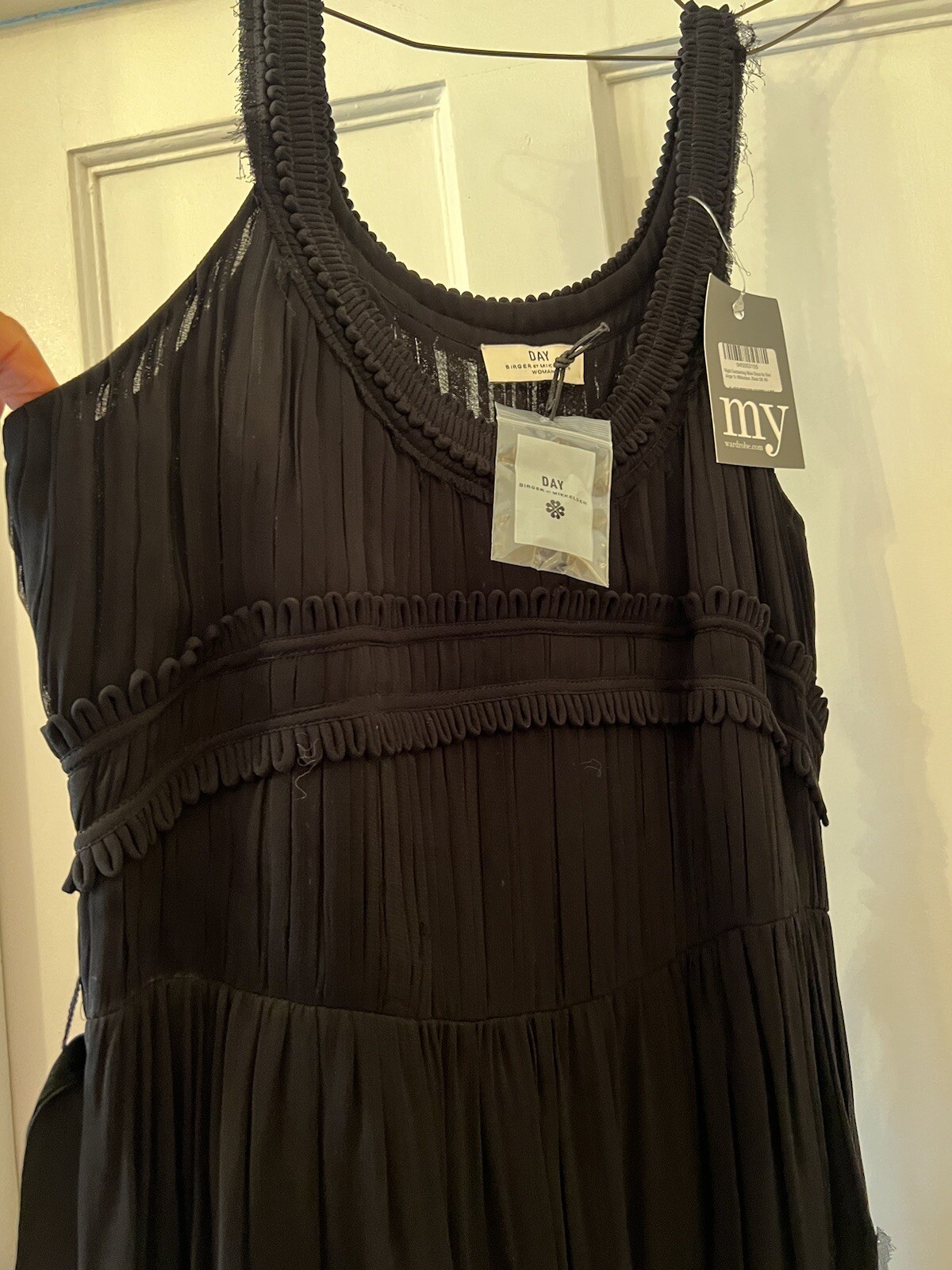 New Day Birger Et Mikkelsen Black Silky Cinderella Sleeveless Dress,40/UK 12