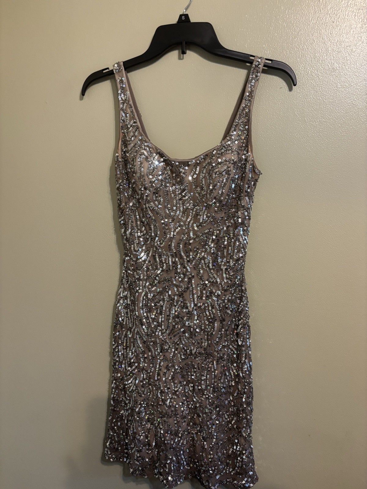 Scala Hand Sewn Sequins Silk Evening Dress Y2K Size 4 Woman’s