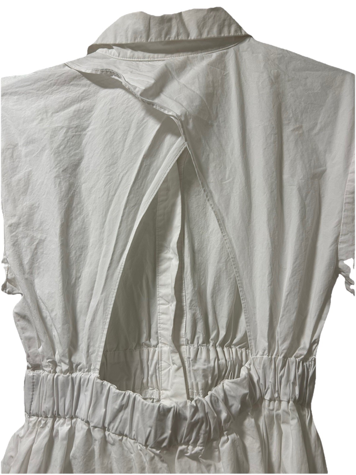 Olivaceous White Mini Size M with pockets cute open crisscross back