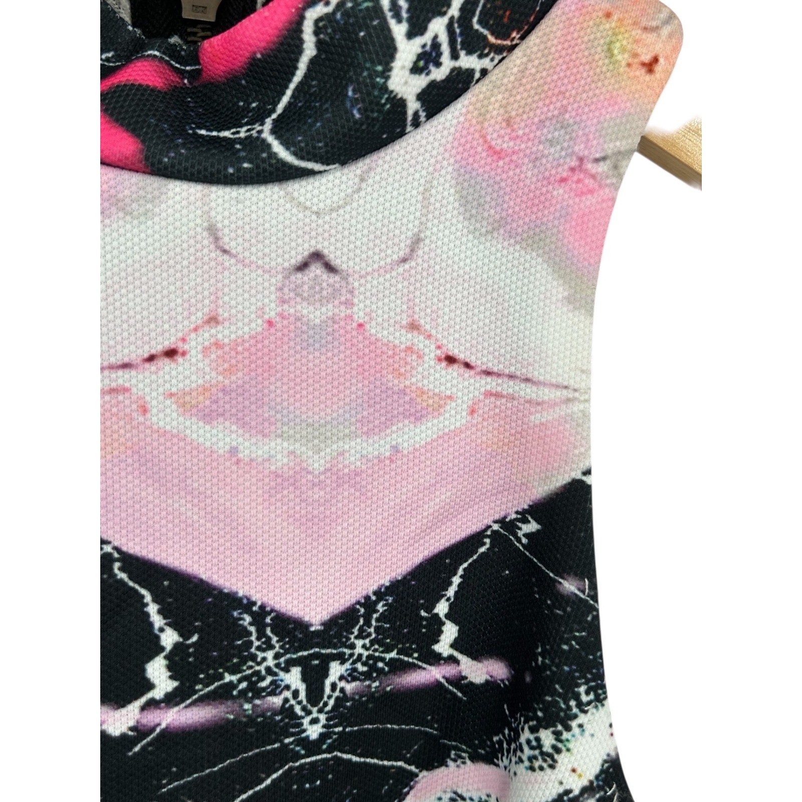 Shareen Collections Australia Abstract Marble Halter Dress Multicolor Size 6
