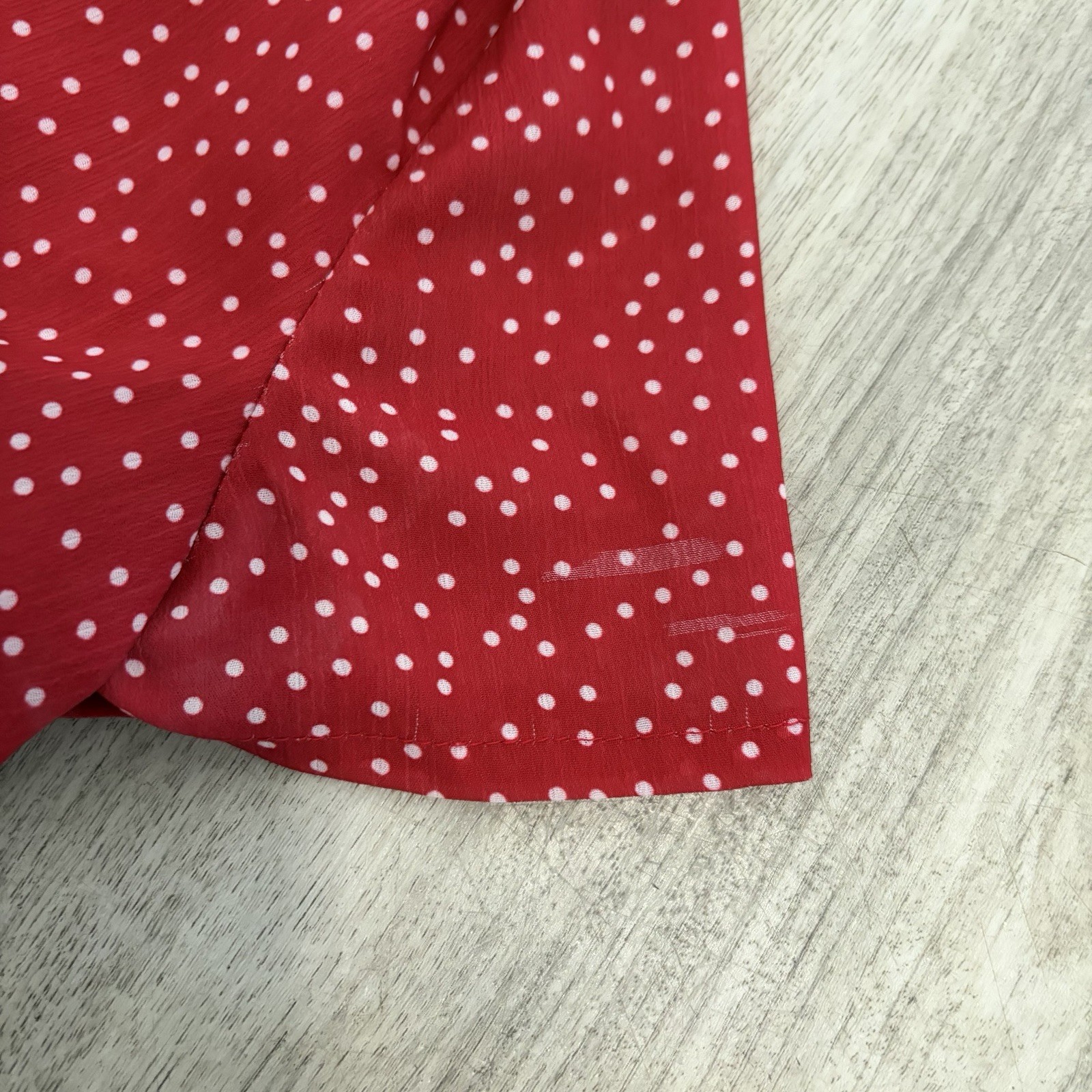 Superdown Mercy Polka Dot Mini Dress Red Cut-Out Revolve Womens S Picnic Flaw