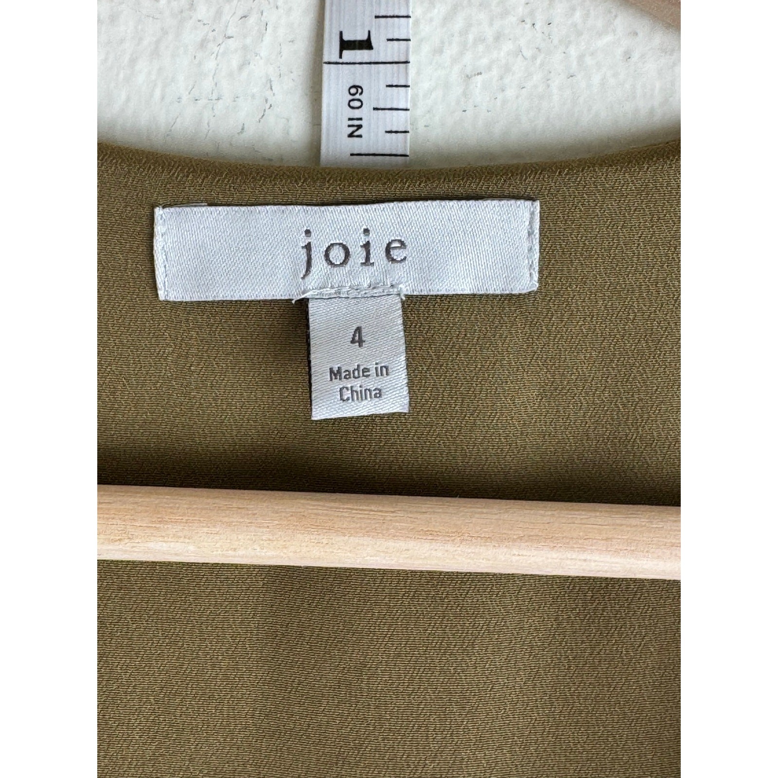 Joie Viara Olive Green Faux Wrap V Neck Sleeveless Dress 4