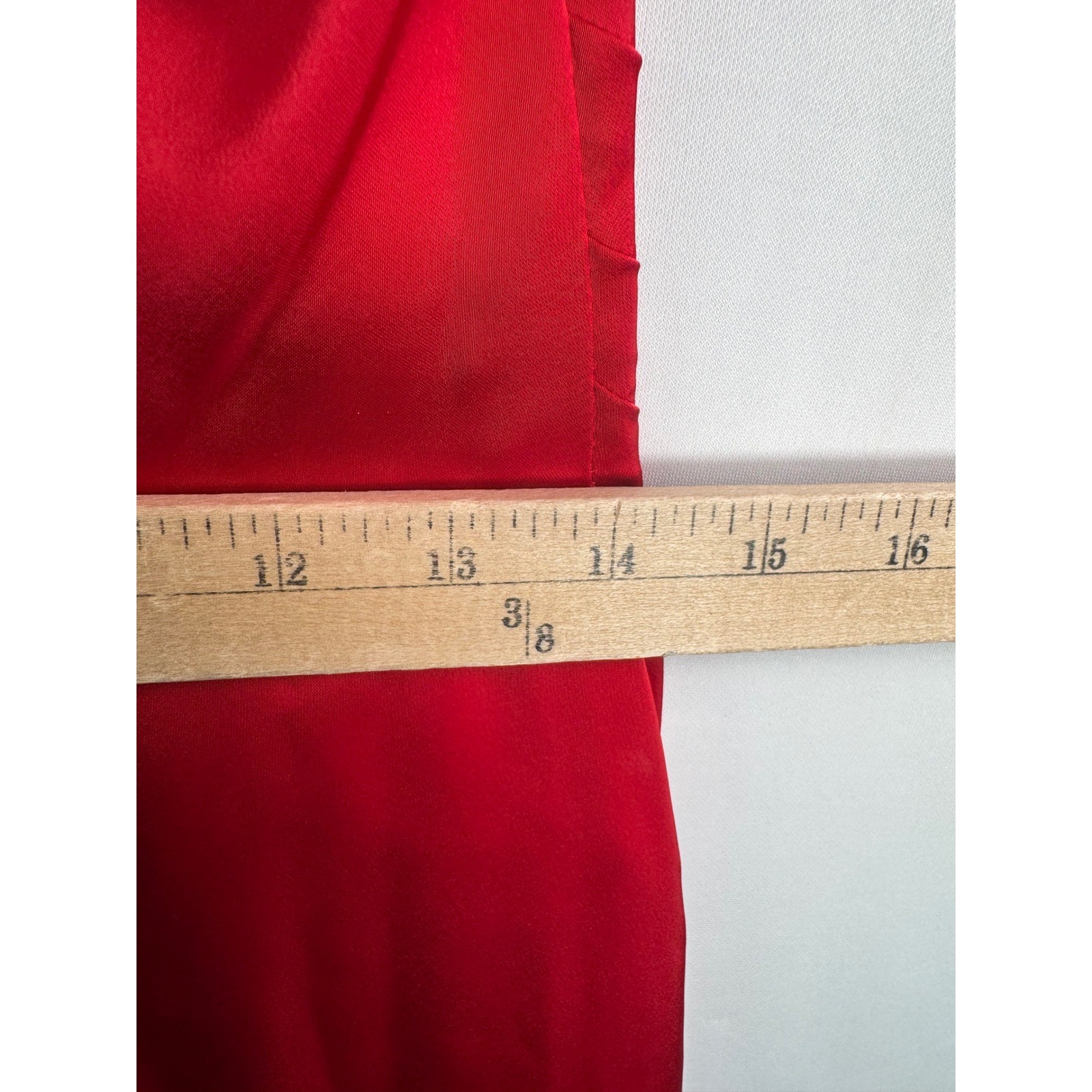 Lauren Ralph Lauren Pleated Satin Charmeuse Halter Gown red cocktail sz 6P