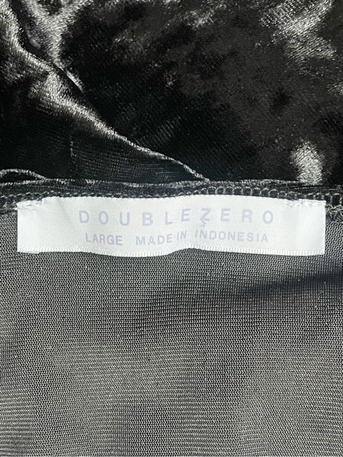 Double Zero Black Crushed Velvet Slip Dress Midi Spaghetti Strap Y2K Size Large