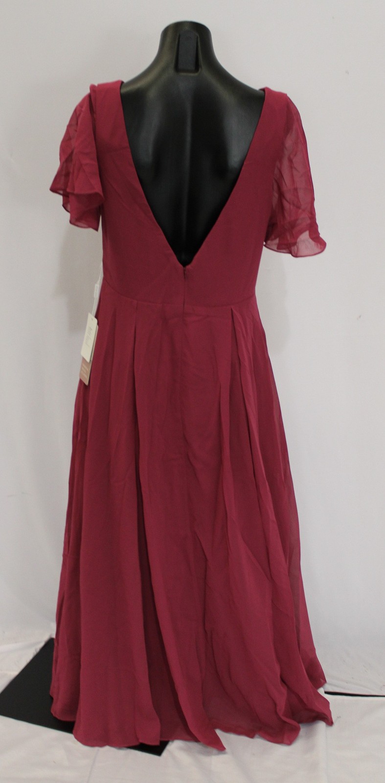 Stacees Women’s A-Line Chiffon Bridesmaid Dress NC3 Mulberry See Description NWT
