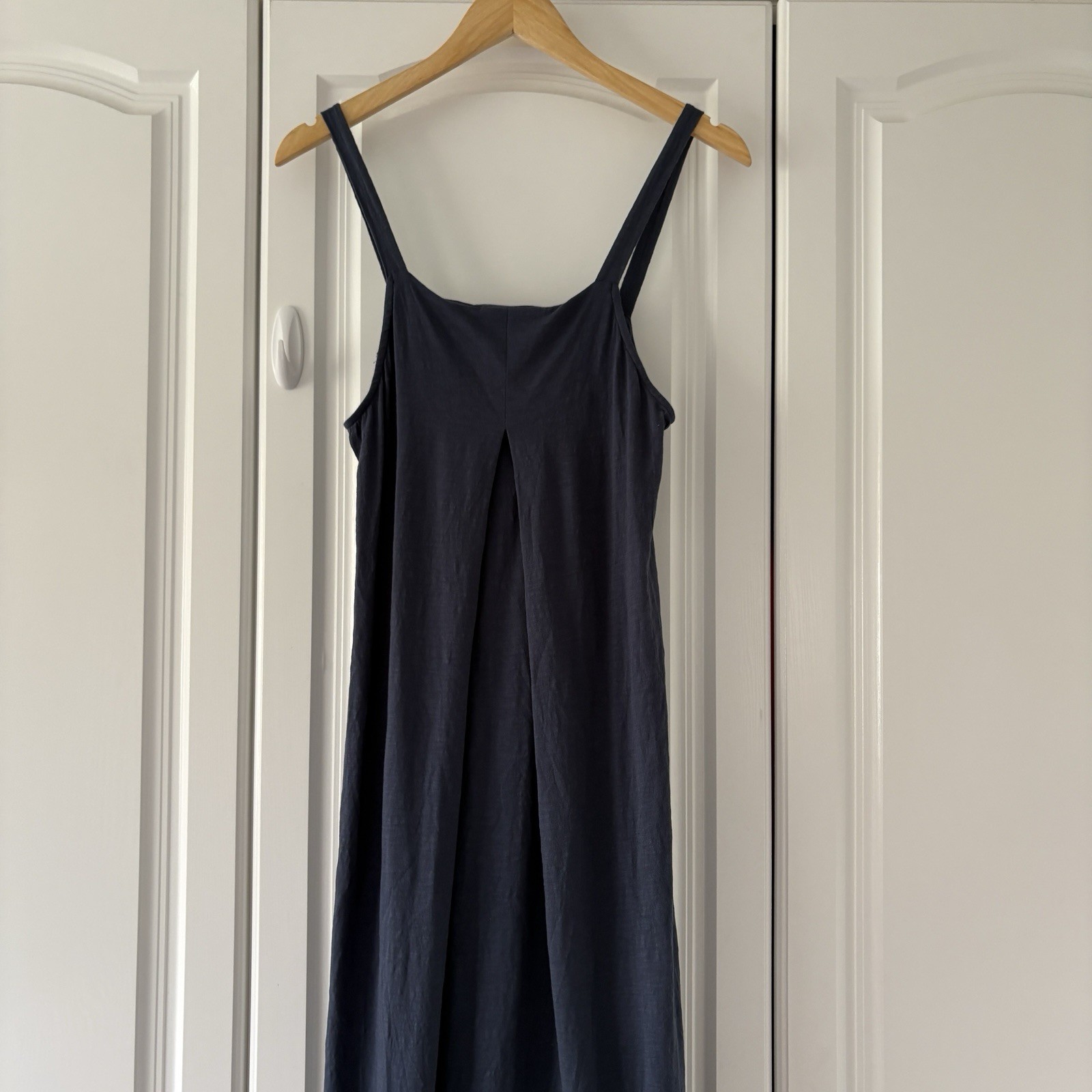 Ladies Sfera Basic Blue Midi Summer Dress Pullover Casual 100% Cotton Size Small