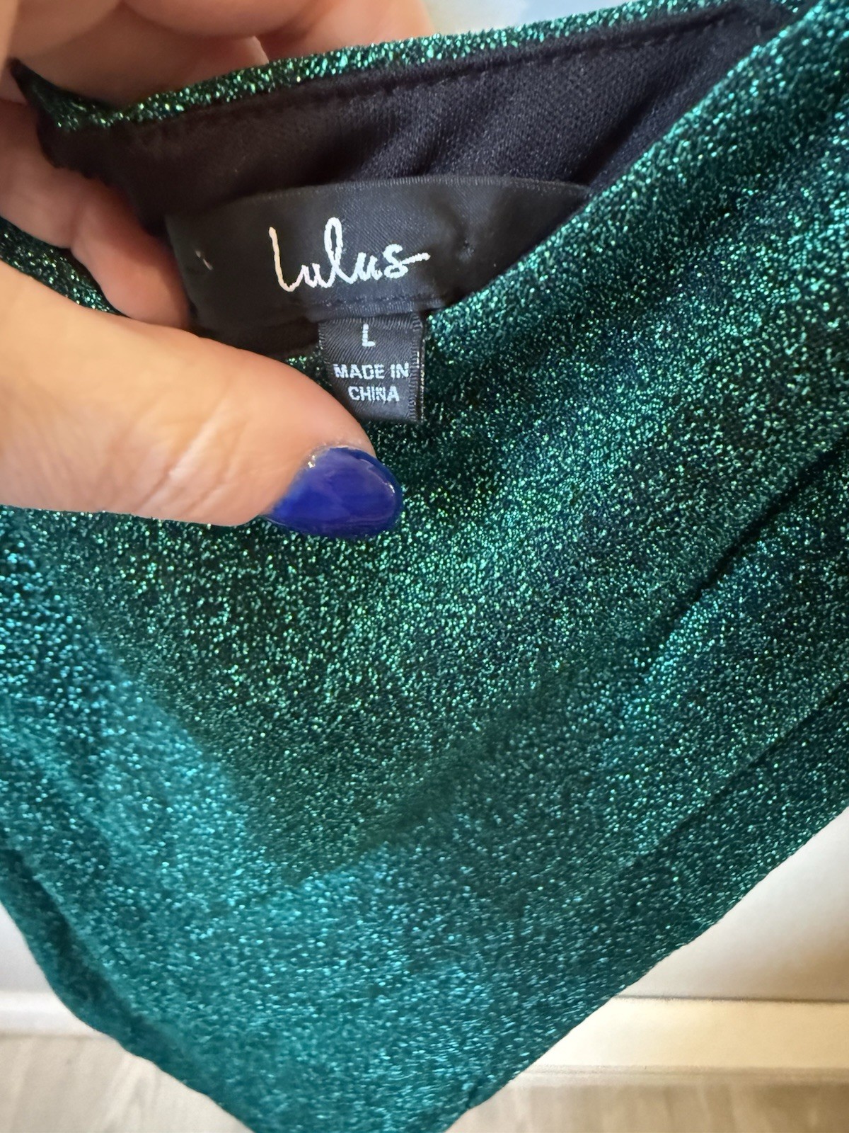Lulus vamped Up Turquoise Sparkly L Sleeveless Mini Dress