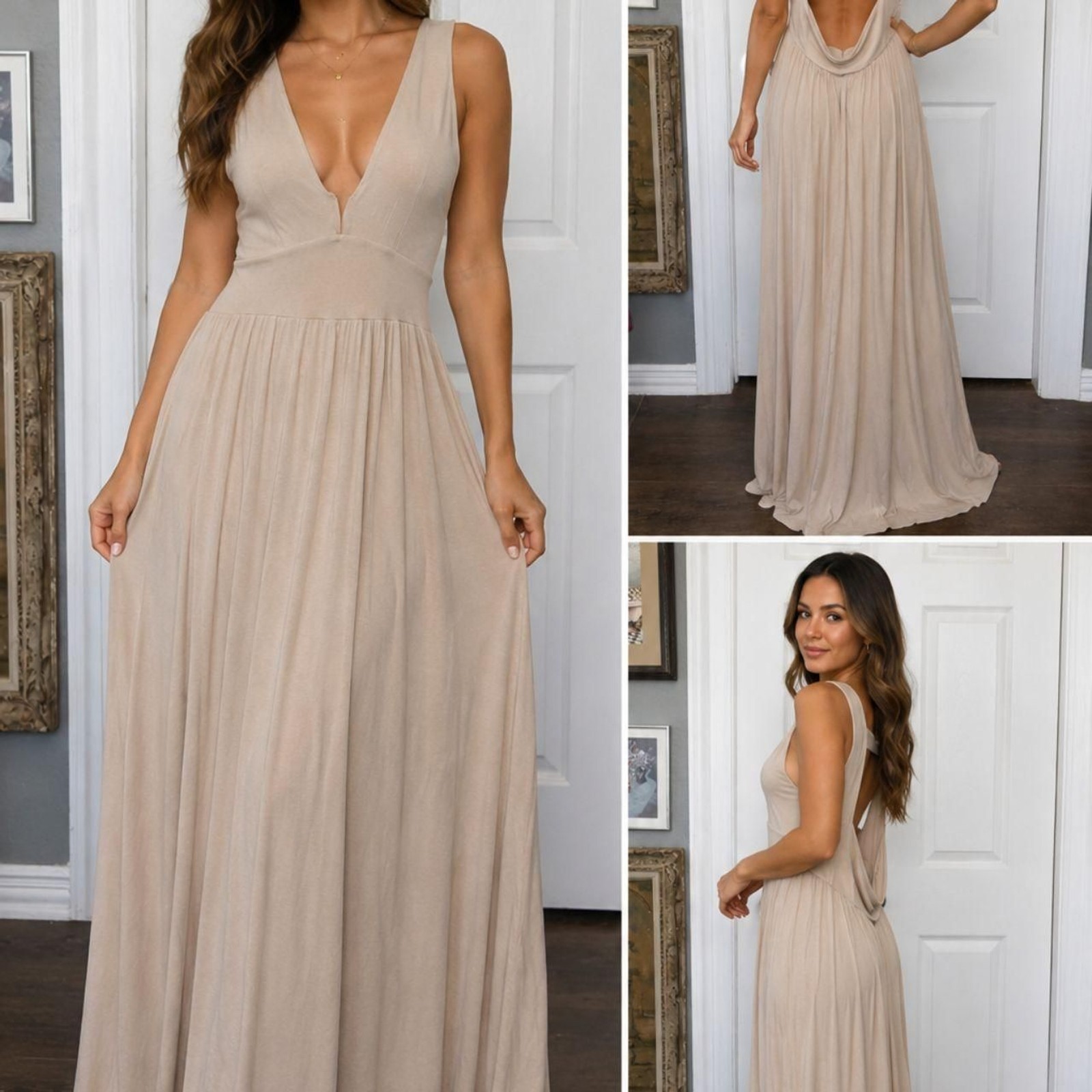 Rachel-pally Women’s Tan and Cream Dress