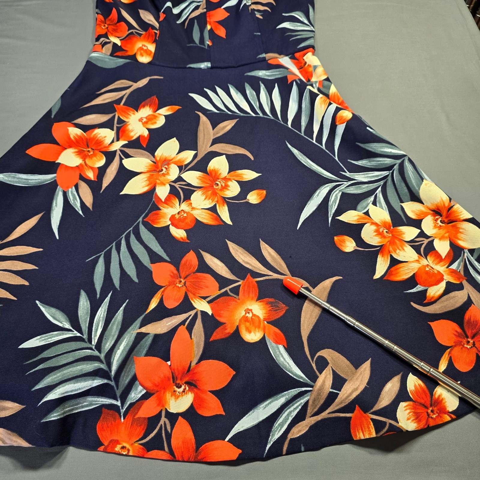 db Established 1962 Blue Mini Dress Preppy Stretch Floral Sleeveless Women’s 4