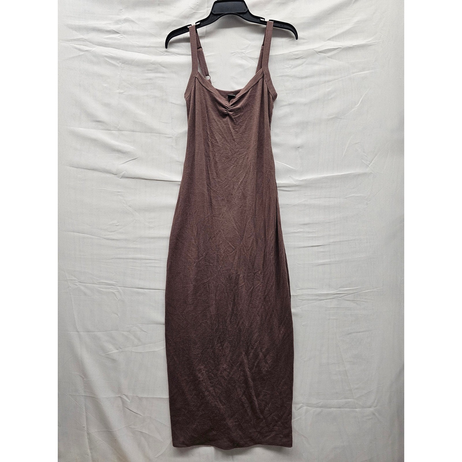 Wild Fable Womens Ribbed Maxi Dress Cardigan Set Brown Polyester Blend Size S