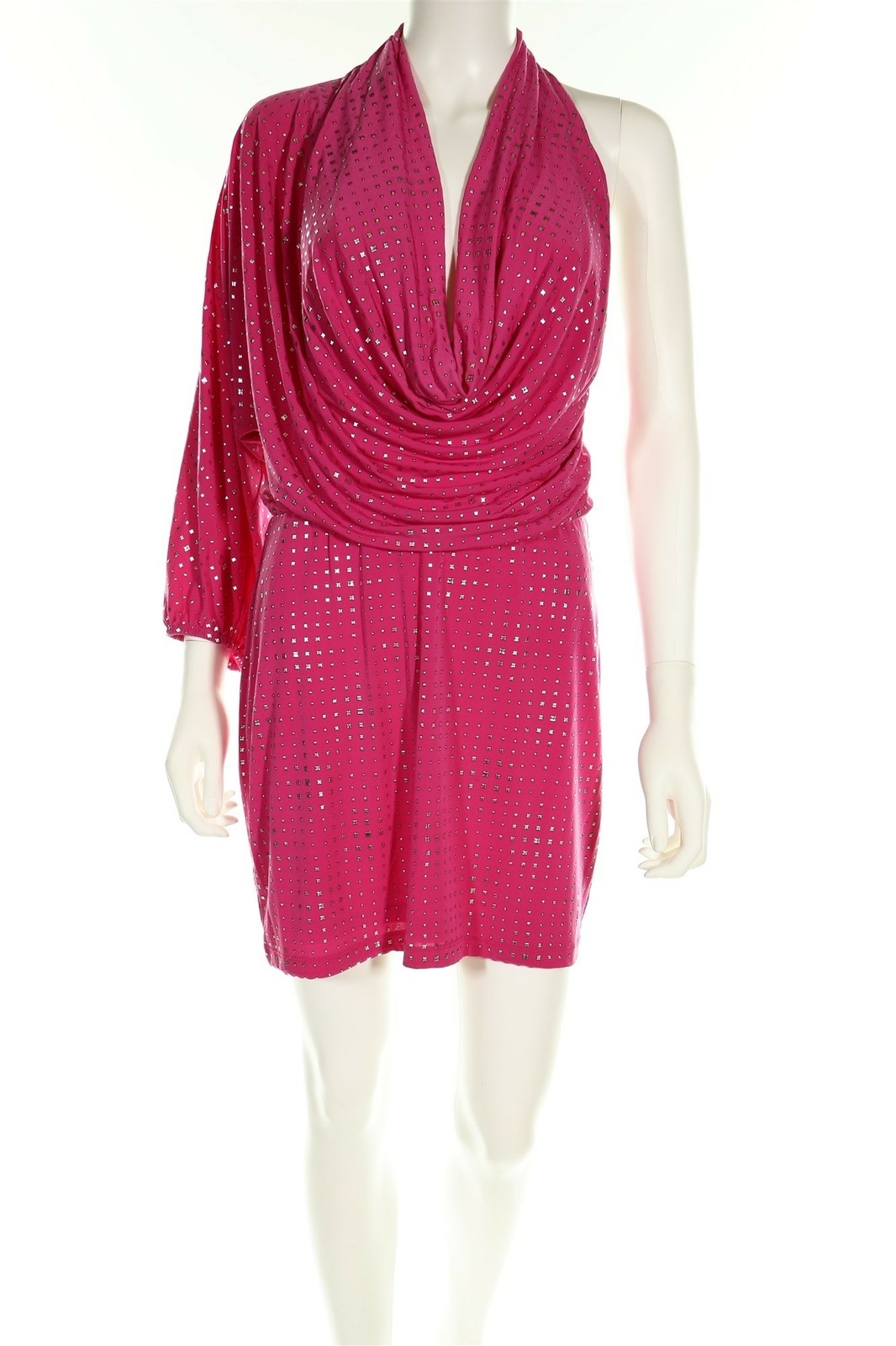 Alberto Makali 134128 Womens One Shoulder Cocktail Dress Pink Size Medium
