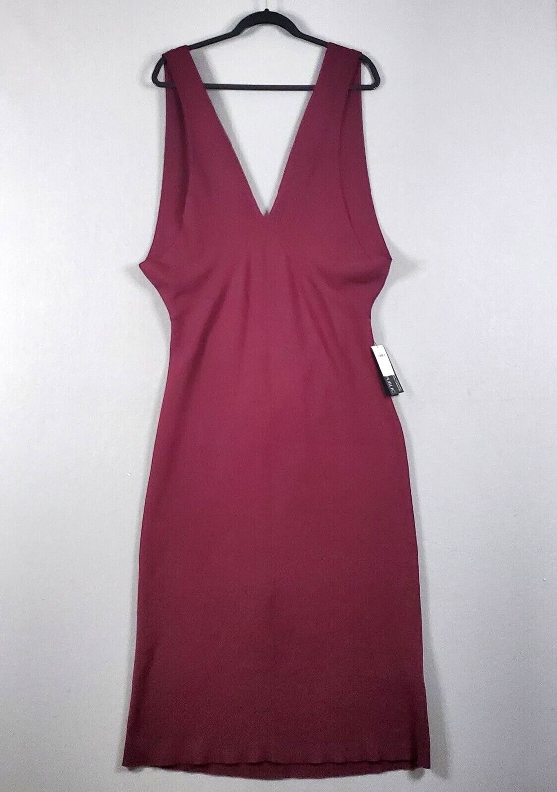 NWT Banana Republic Solid Maroon Lenzing Ecovero Splash Sweater Dress Womens XXL