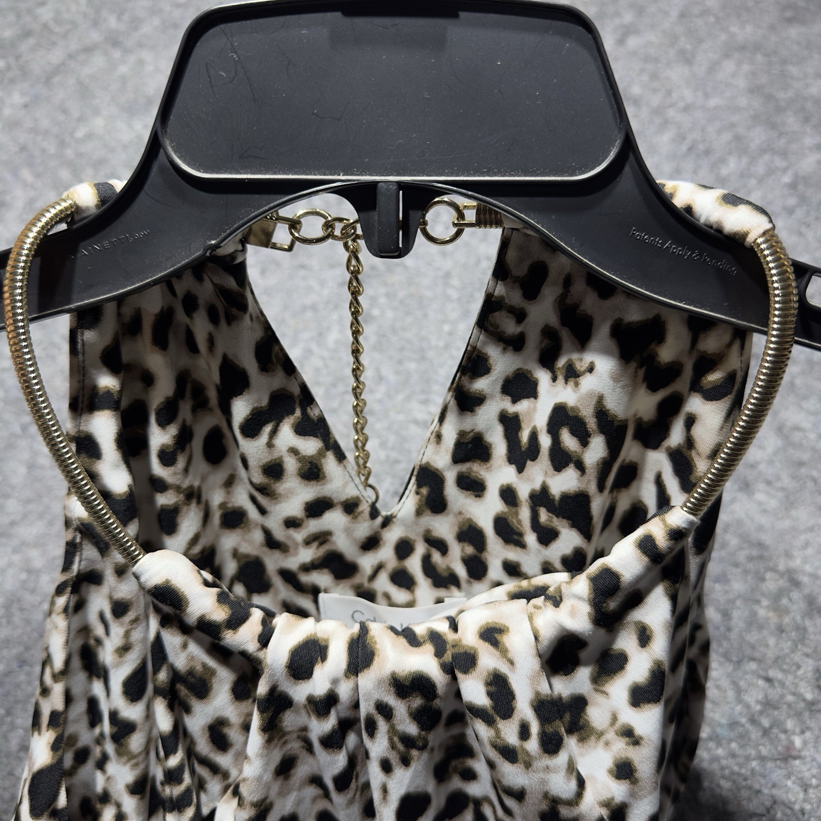 Calvin Klein Pullover Leopard Print Sleeveless Stretch Dress Sz 1X