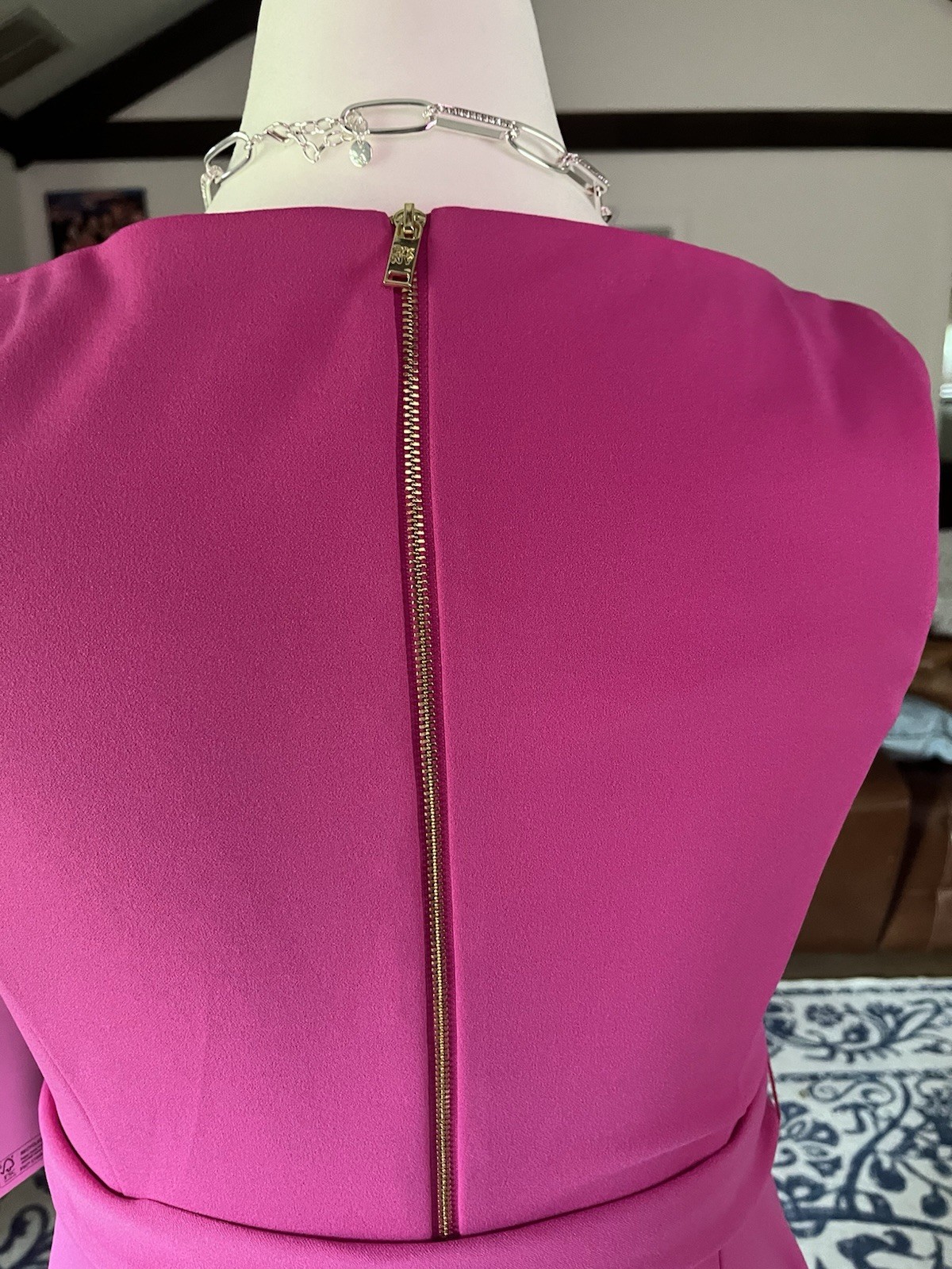 NEW DKNY Pink Solid Knit Boat Neck Sleeveless Belted Long A-Line Dress 12
