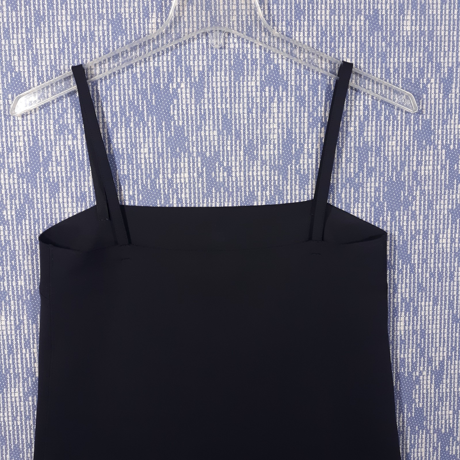 Helmut Lang Spaghetti Strap Square Neck Dress Womens Size Large Navy Made In USA