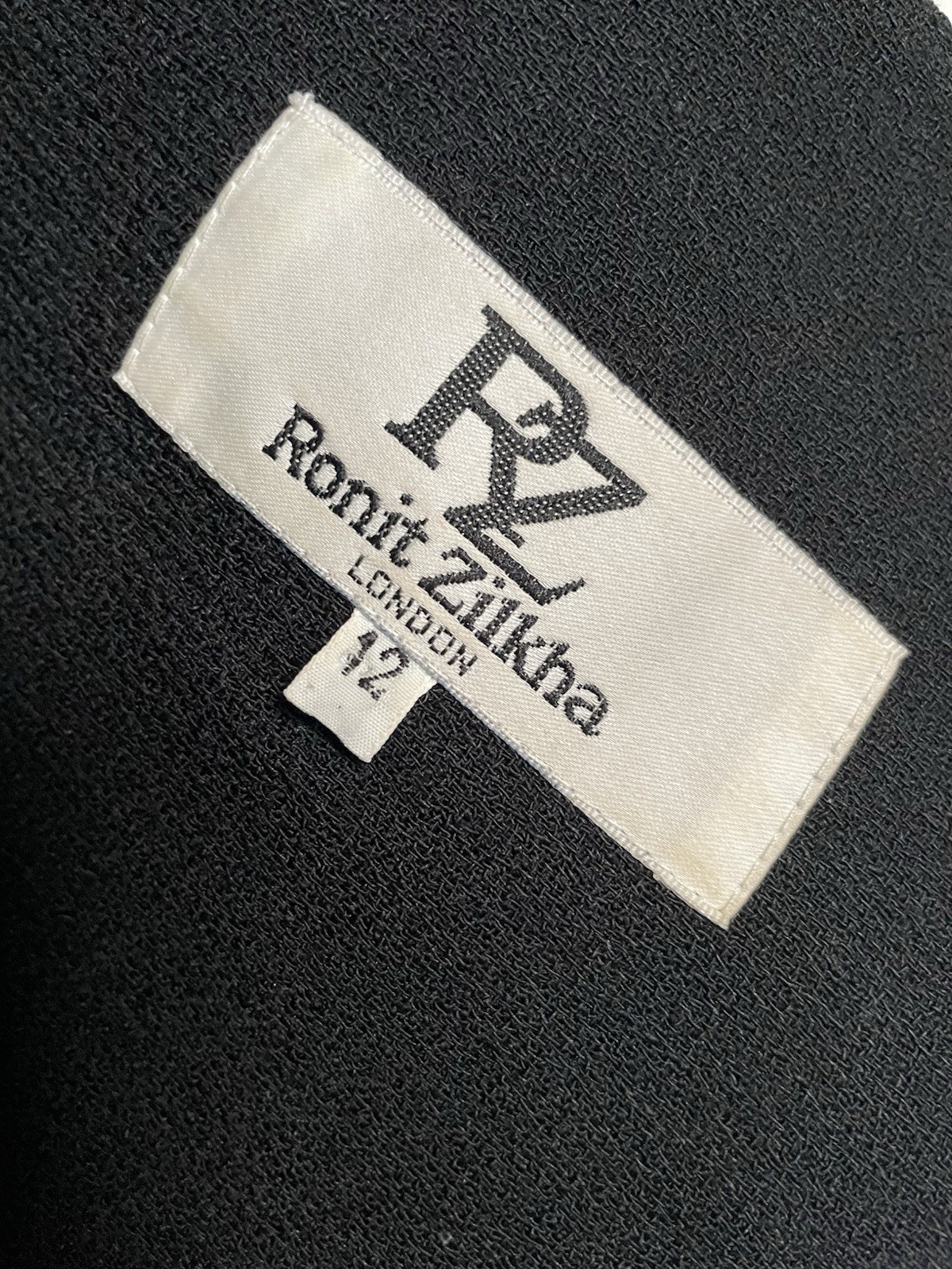 VINTAGE RONIT ZILKHA BLACK FLOOR LENGTH HALTER DRESS SIZE 12 PRINCESS DIANA