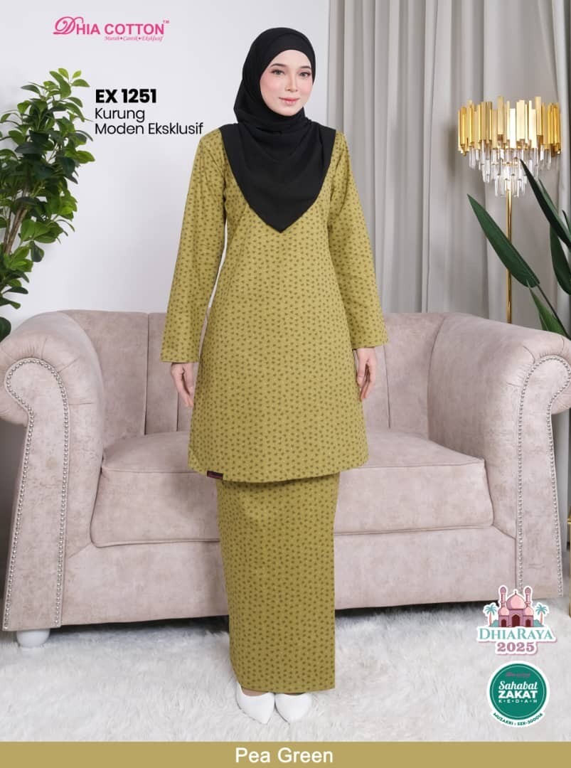 Baju Kurung Moden Corak Simple Kain Lipat Baju Labuh XS-4XL inc. shipping fee
