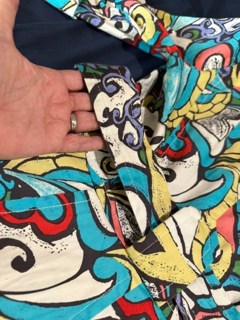 LAPIS Colorful abstract pattern trench coat/ dress SMALL – Yellow, Blue, Red