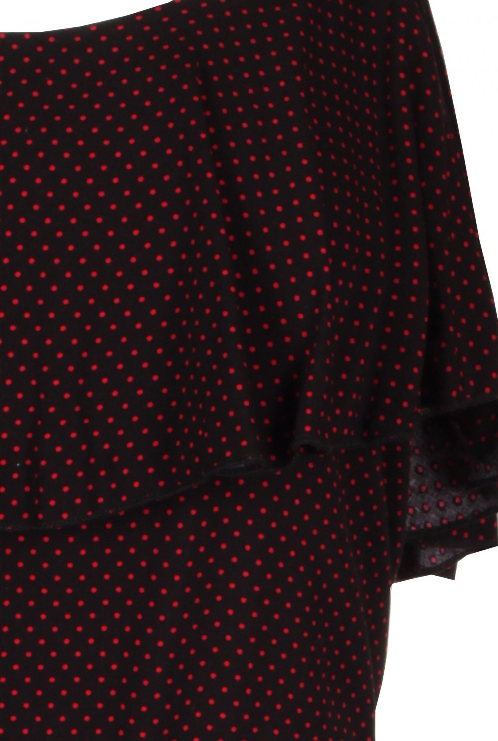 Dress with a ruffle across the chest and polka dots Size 2, 4, 6, 8 US NEW
