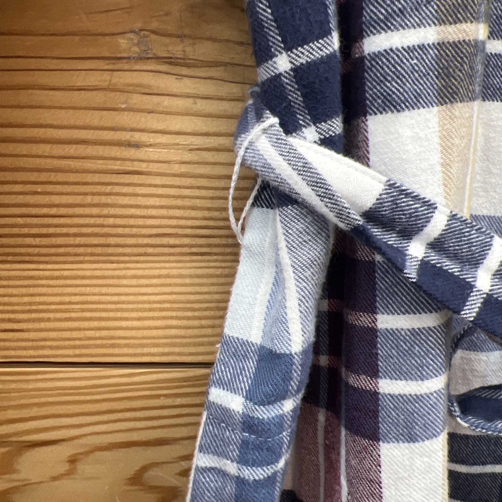 Goodthreads Dress Womens Large Flannel Plaid Shirtdress Collared Red Yellow B109
