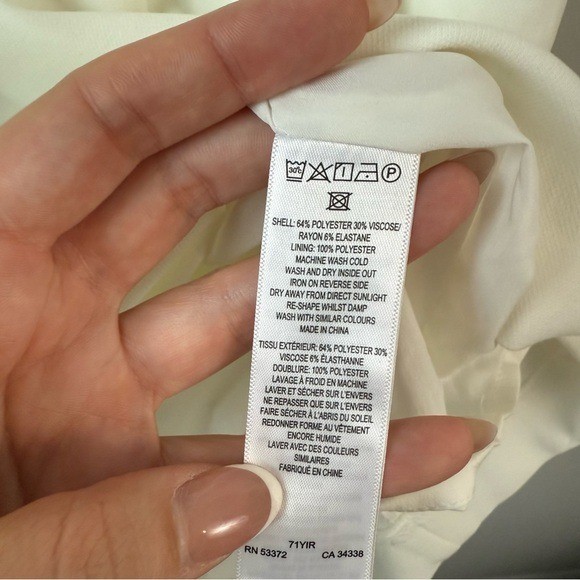 French Connection Whisper Bow Strap Sheath Mini Dress Summer White 14