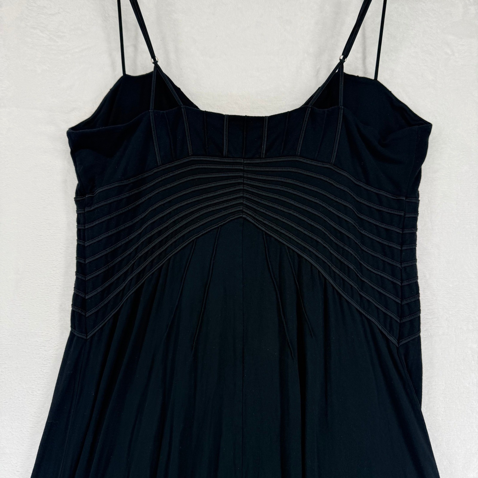 Soma Black Ribbed Spaghetti Strap Maxi Slip Dress coquette fairy goth witchy XL