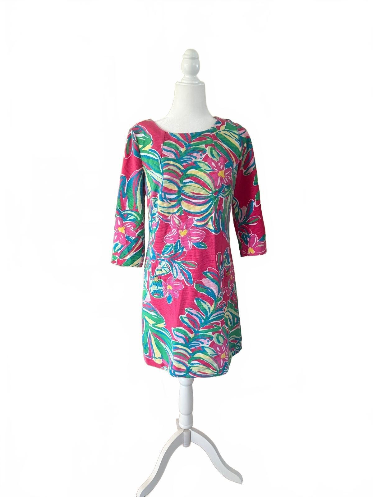 Lilly Pulitzer Charlene Shift in Pomegranate Jungle Tumble, Size Medium