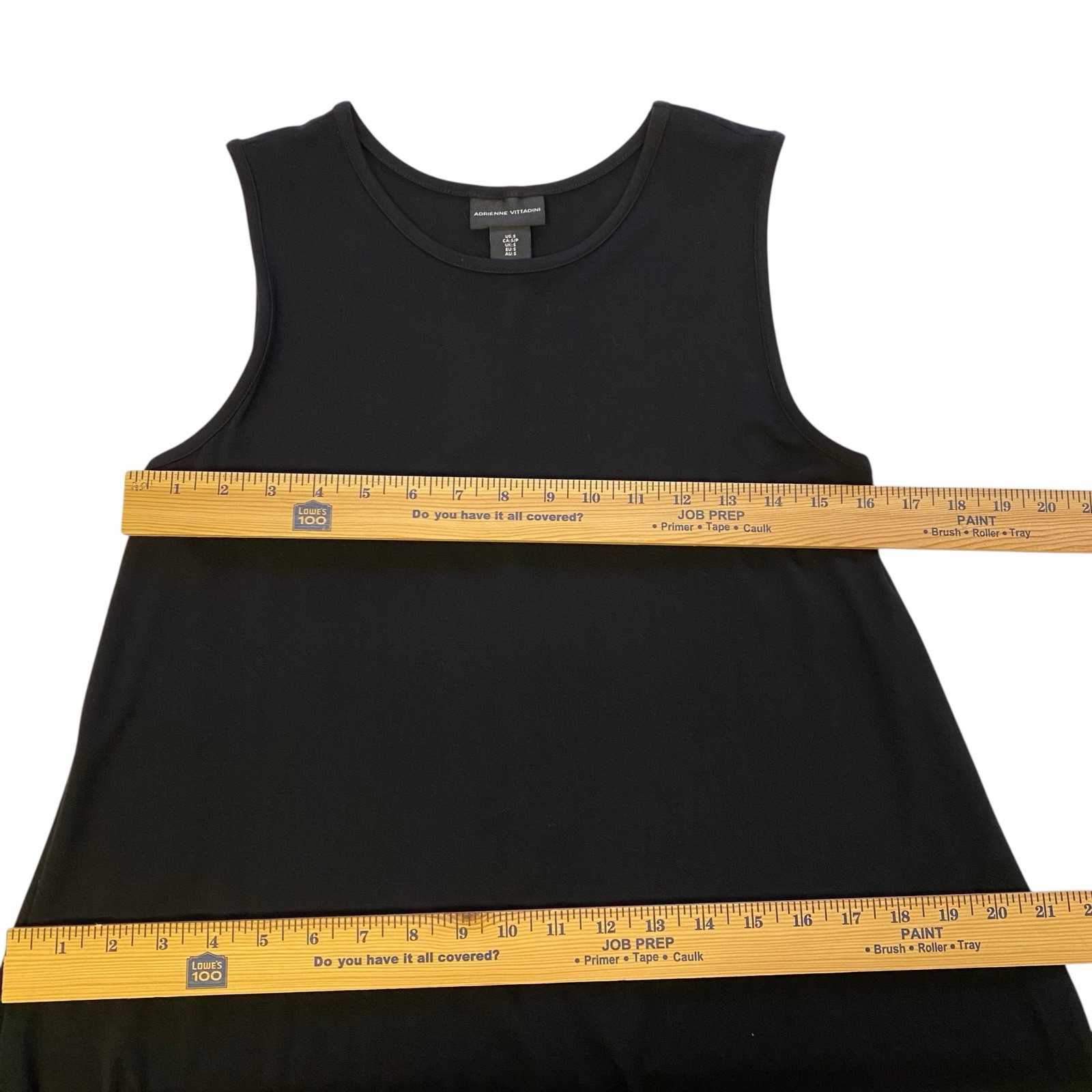 Adrienne Vittadini Dress Womens Small Sleeveless Black Stretch Comfort