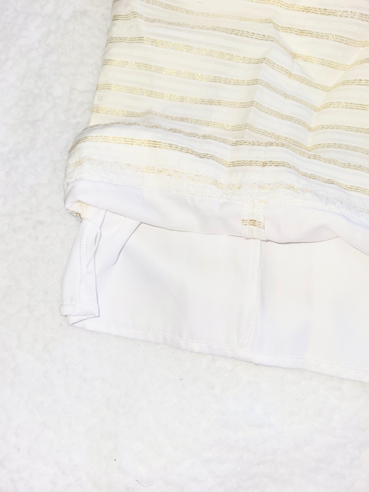 NWOT Lilly Pulitzer Henley Metallic Gold & Ivory White Sheath Dress Size 4