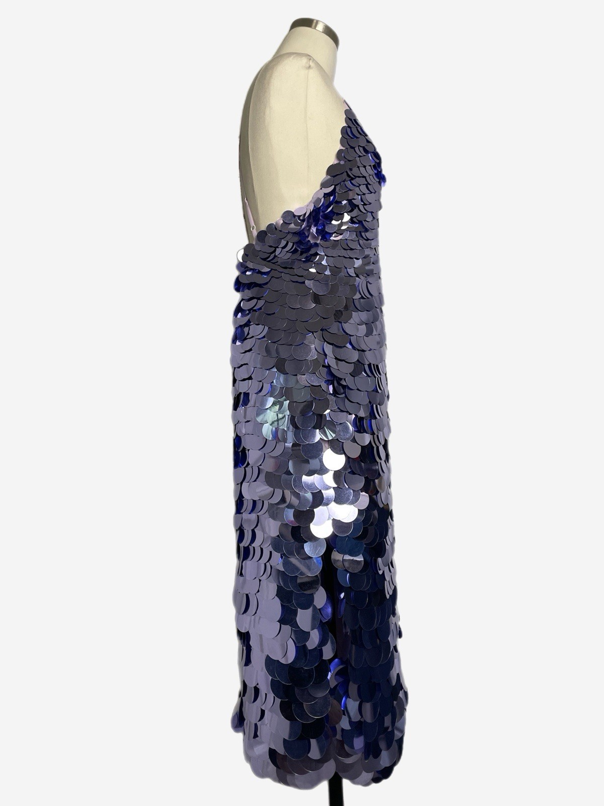 ASOS Design NWT Purple disc sequin v-neck midi dress maximalist bold event S