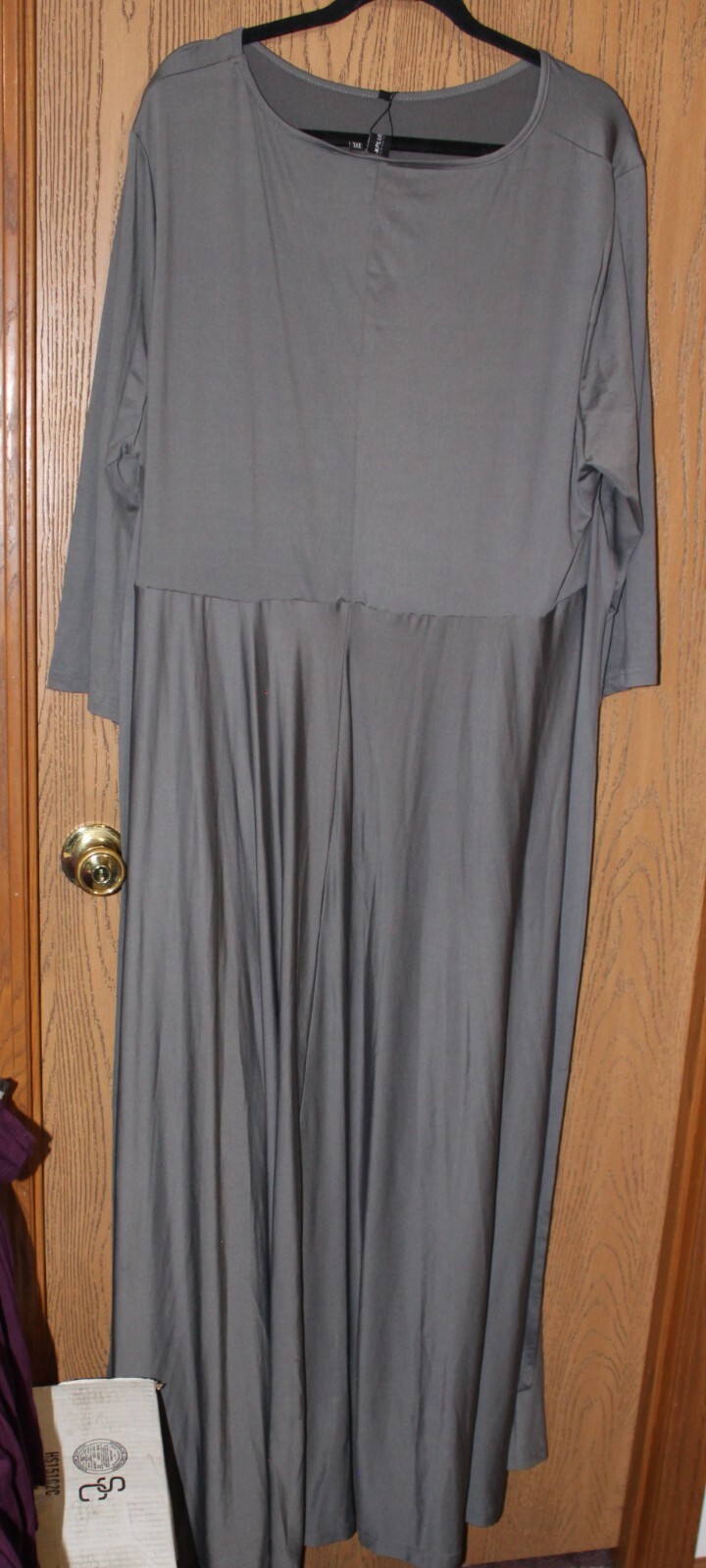 XPlusWear – Casual Round Neck Neck Dress – Deep Gray – Women’s size 3X