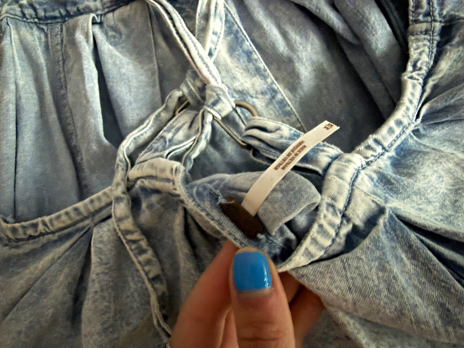 Free People Blue Denim Mini Dress