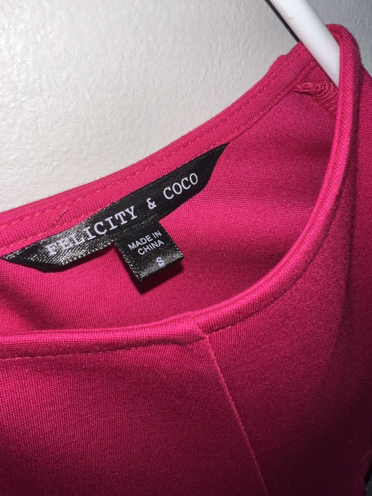 Felicity & Coco pink cap sleeves sheath midi dress size Small