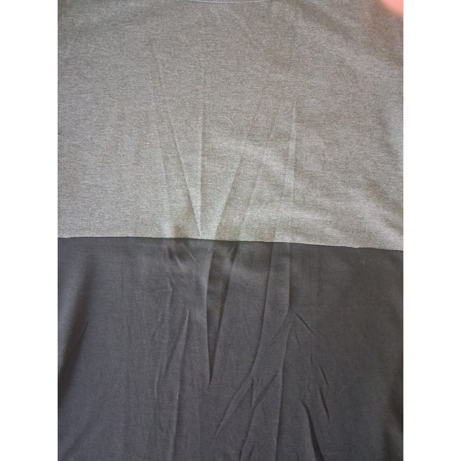 LuLaRoe Julia Dress Black and Gray Short Sleeve Form Fitting Midi Womens Size M