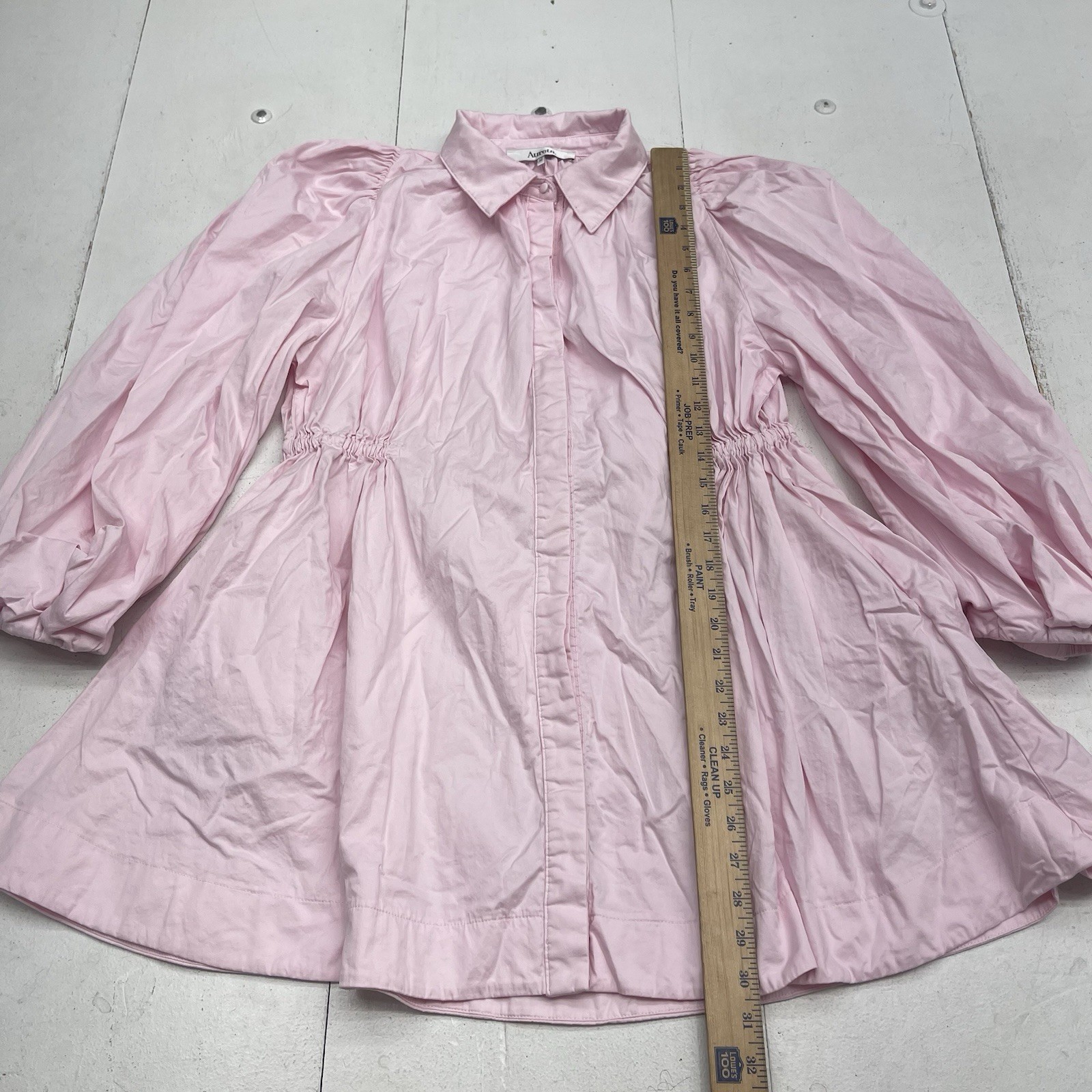 Aureta Pink Fairy Floss Daisy Button Up Mini Dress Women’s Size Medium