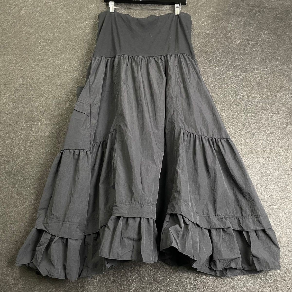 DAILY PRACTICE Strapless Drop-Waist Tiered Dress Women’s Size 2X Black