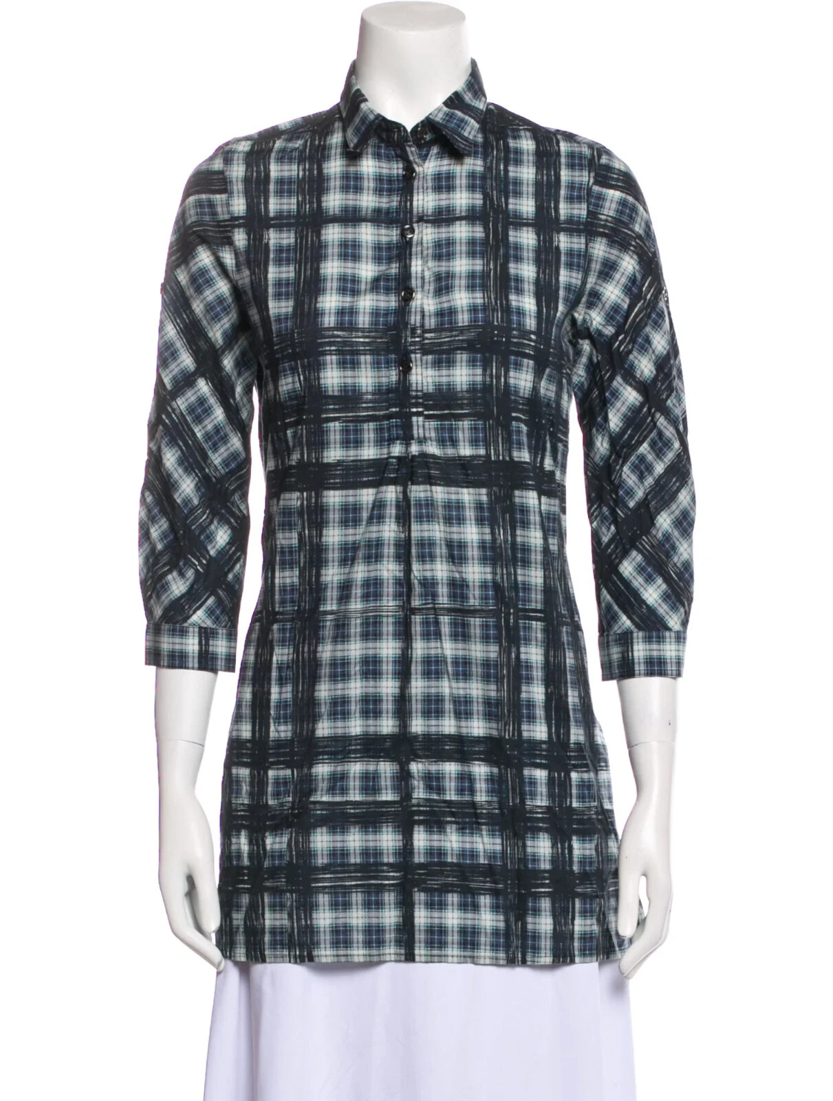 Burberry Plaid Print Mini Dress – Blue Dresses, Clothing XS 17.5 x 31