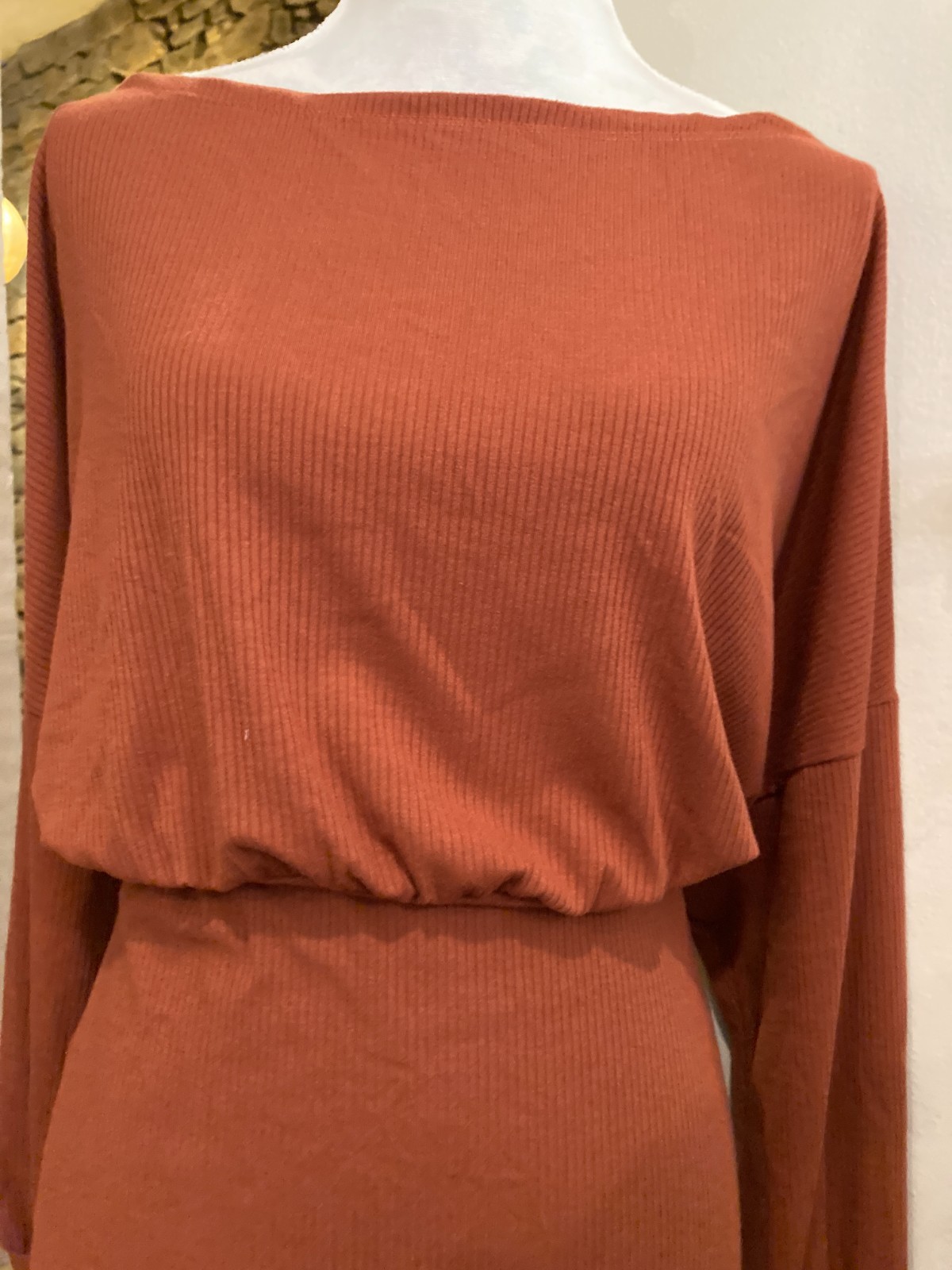 Velvet torch Los Angeles longsleeve Sweater Dress, Large, Tabacco color, NWT
