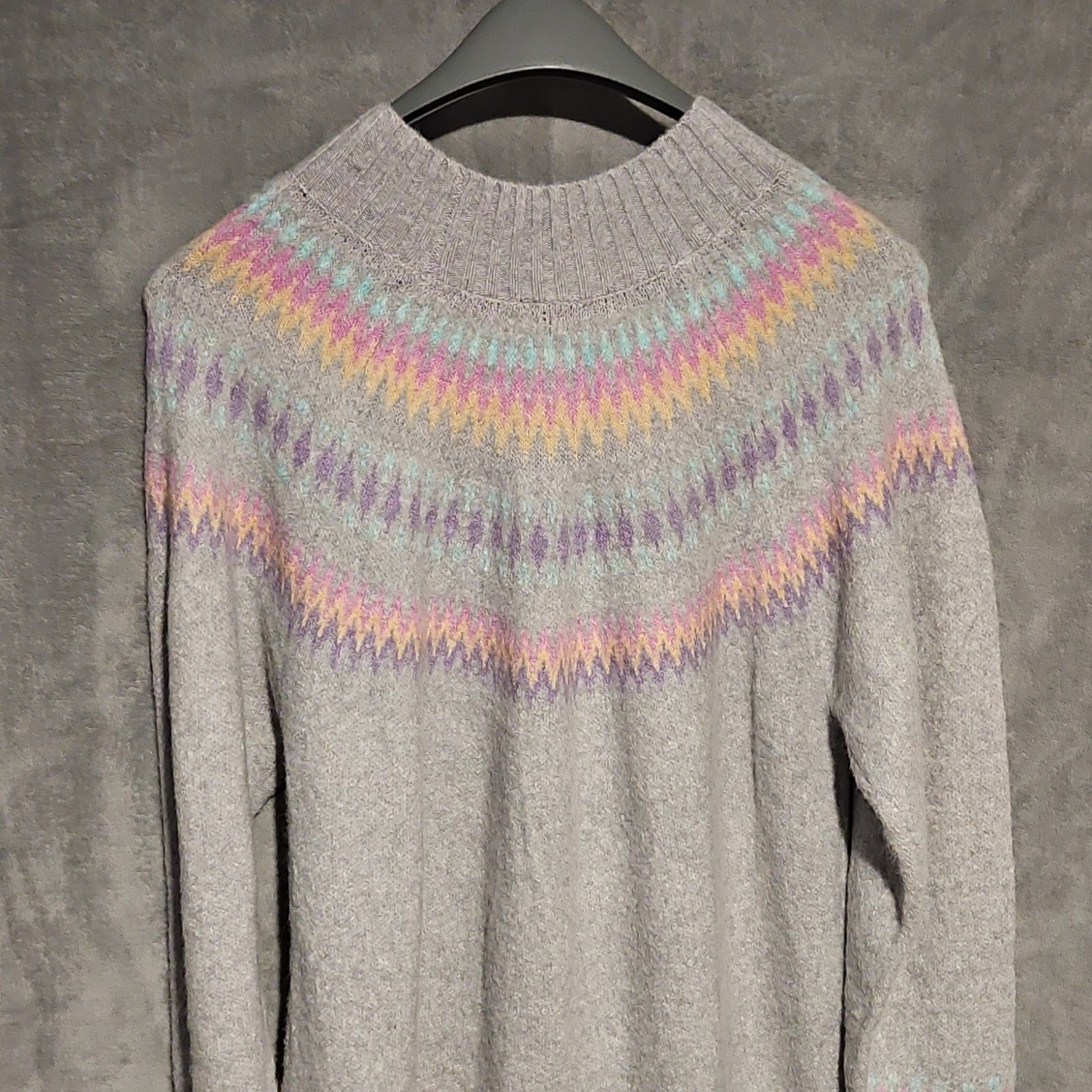 TORRID Mock Neck Sweater Dress Striped Gray Long Sleeve Women’s Size 3 / 3X