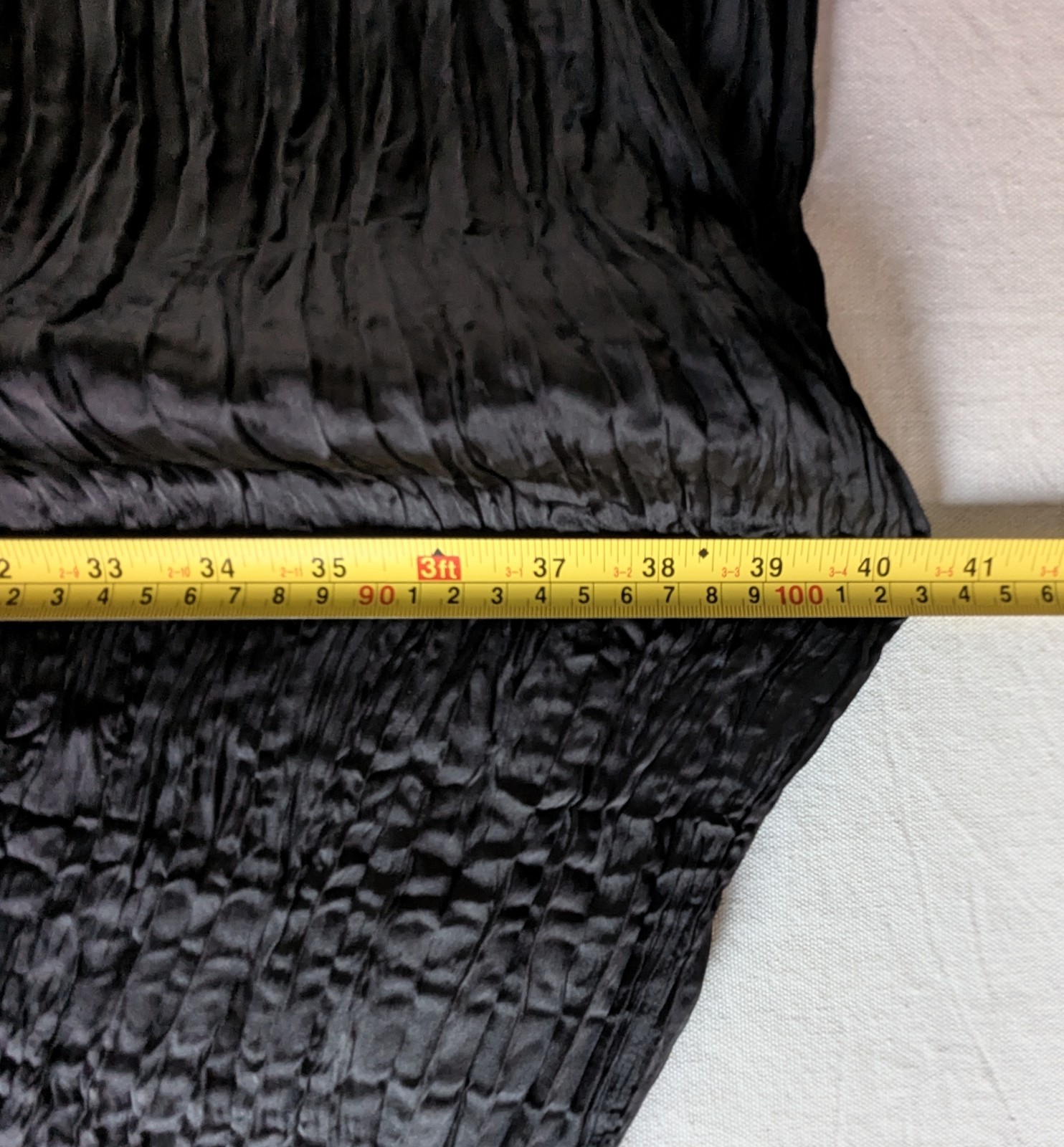 Black Plisse Pleated Tunic Dress Plus Size 3XL sleeveless V-Neck Crinkle Texture