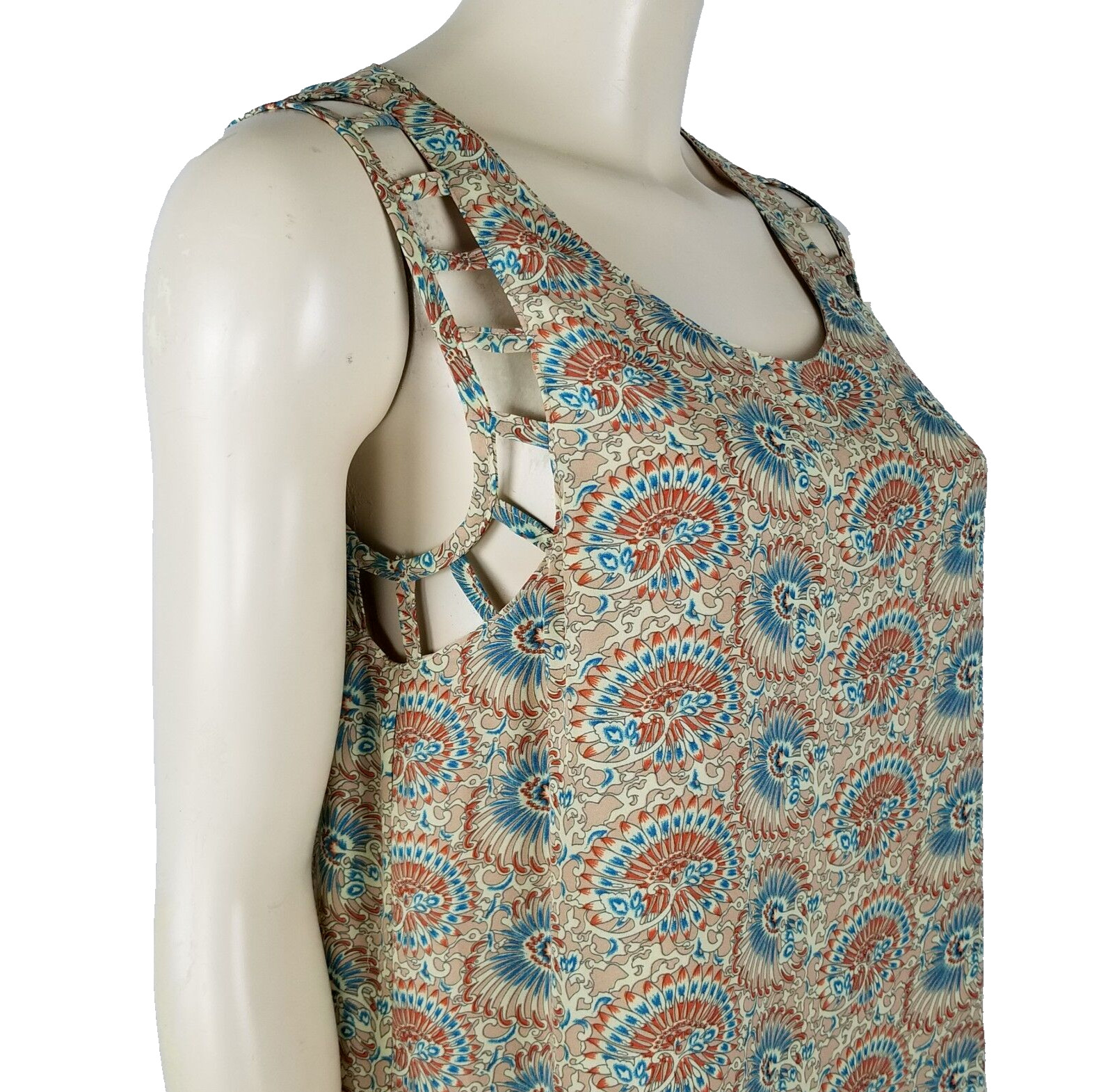 Umgee USA sleeveless Tunic polyester comfortable above knee dress size M
